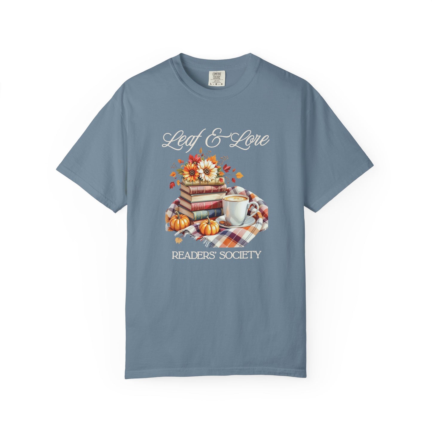 Cozy Book Lover Tee Unisex T-shirt Literary Apparel Leaf and Lore Readers' Society Autumn Vibes Gift Comfort Colours Shirt