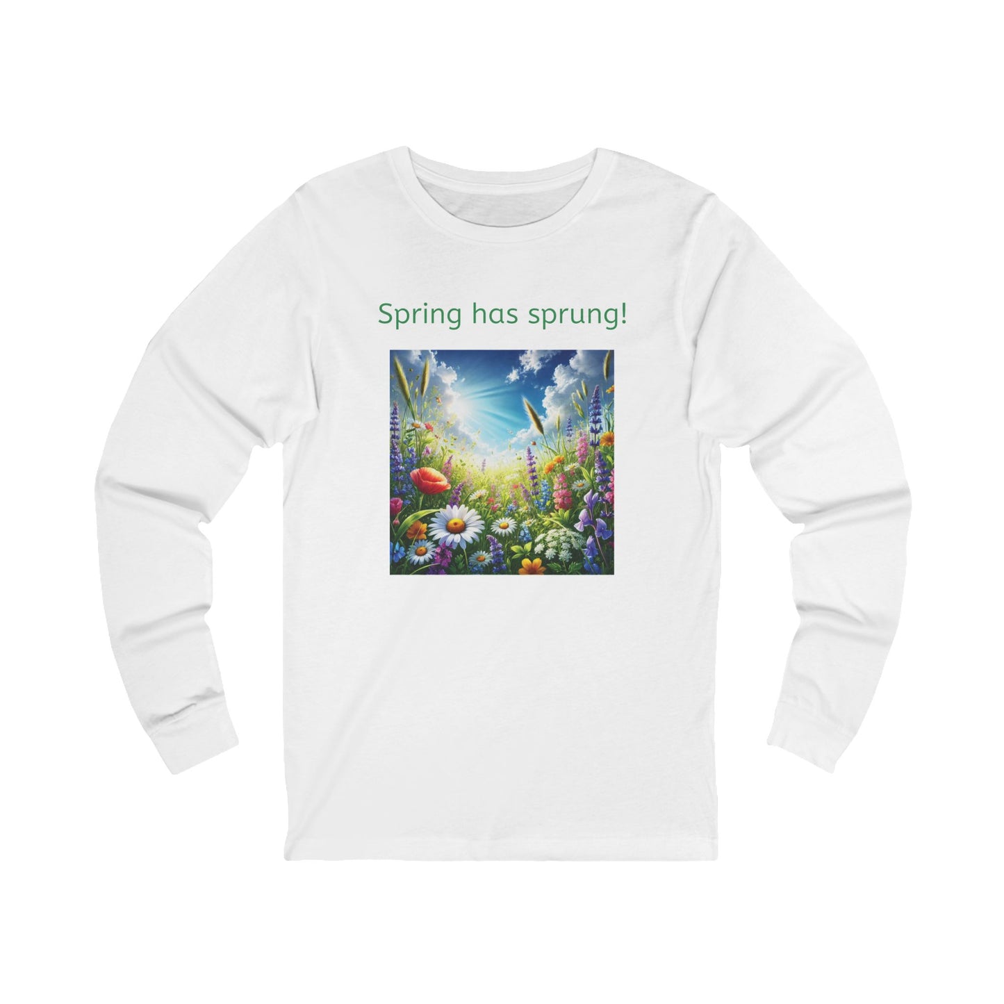 Spring in the Meadow Unisex Long Sleeve Tee - Vibrant Floral Design