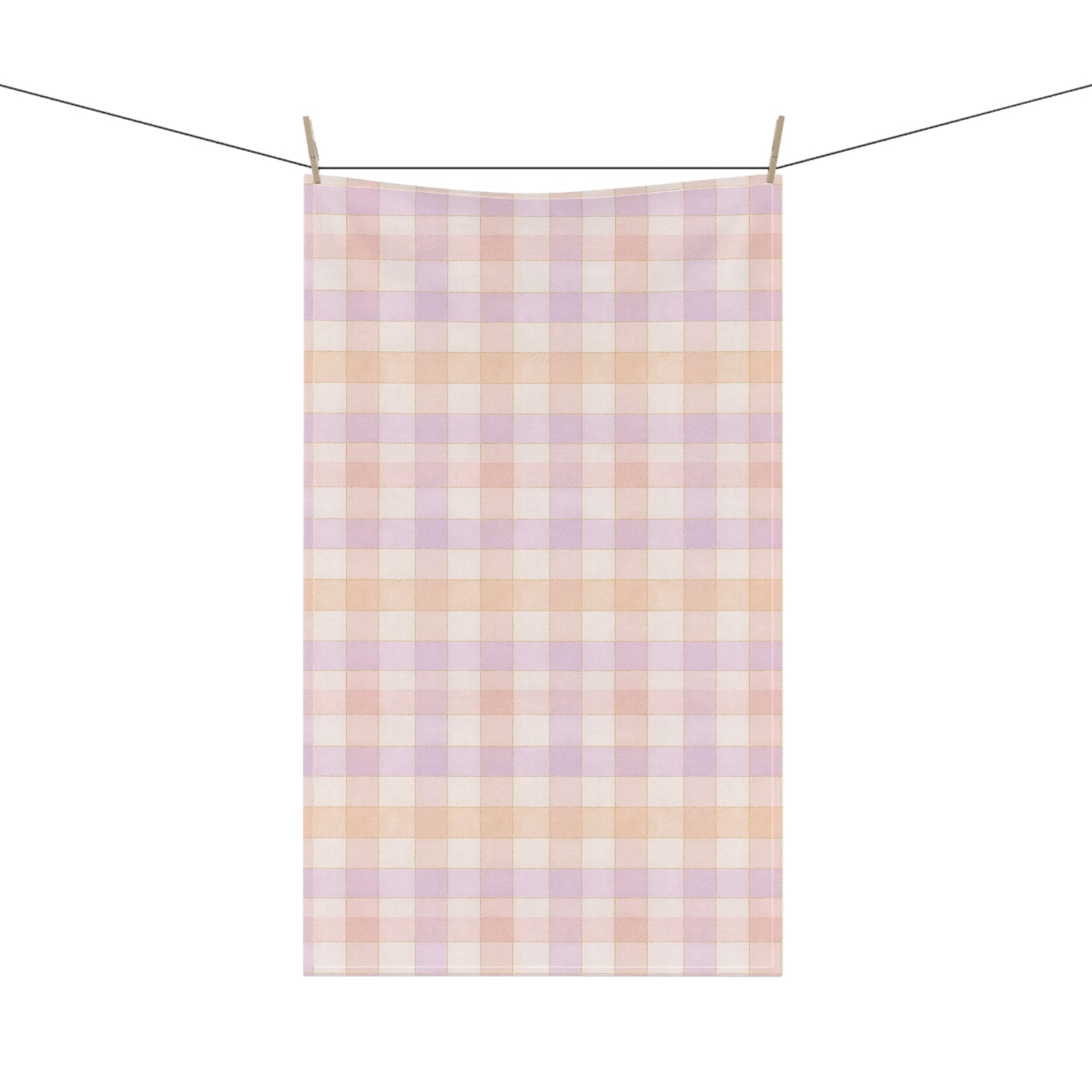 Charming Gingham Cotton Tea Towels, Pastel Plaid Kitchen Decor, Gift for Housewarming, Rustic or Farmhouse Style, Summer Pattern