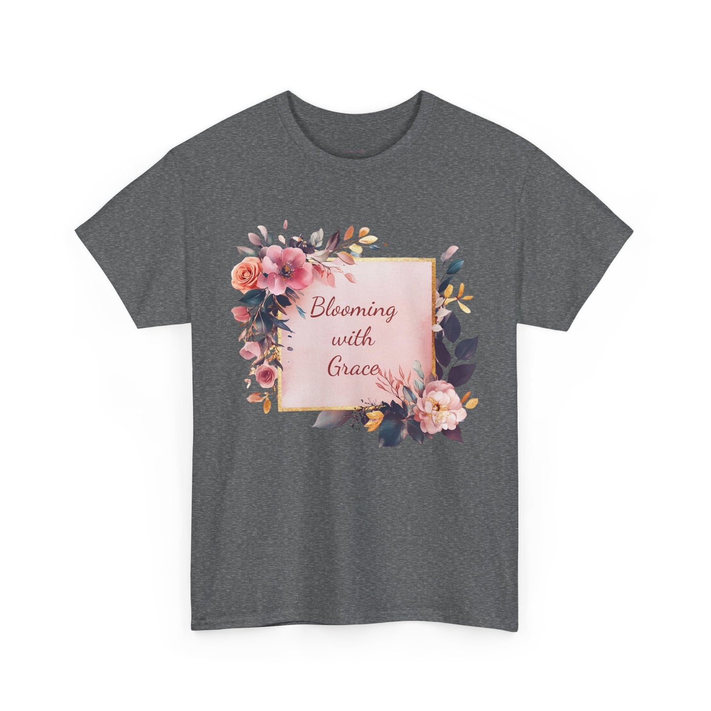 Blooming with Grace Unisex Heavy Cotton Tee - Floral Design T-Shirt for Spring
