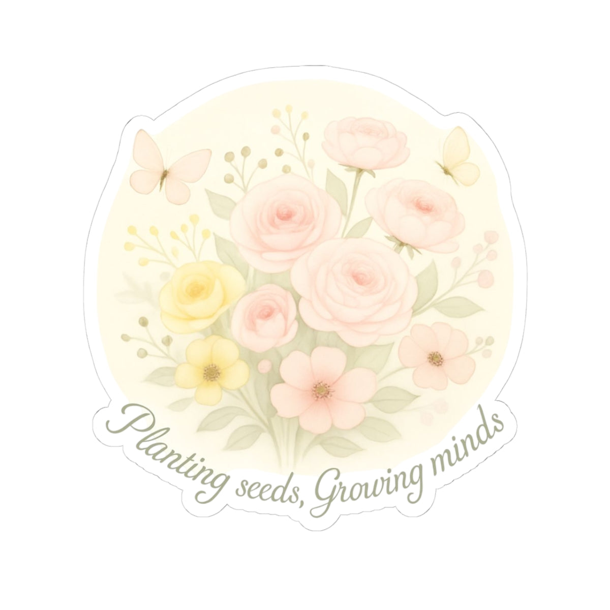 Inspirational Kiss-Cut Stickers | Teachers | Planting seeds growing minds | Motivational Decor for Laptops, Journals, Scrapbooking, DIY