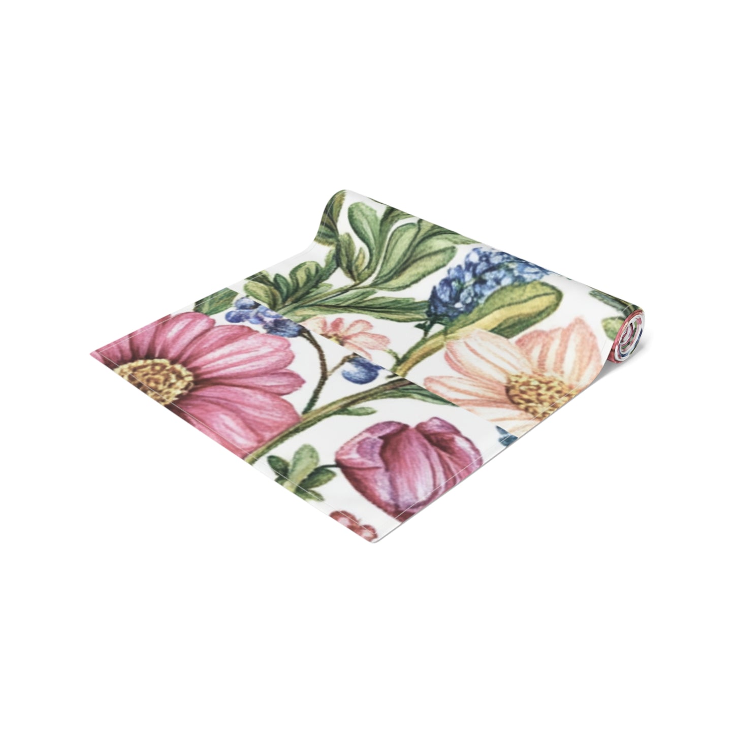 Botanical Floral Table Runner – Elegant Cotton & Poly Design for Any Occasion
