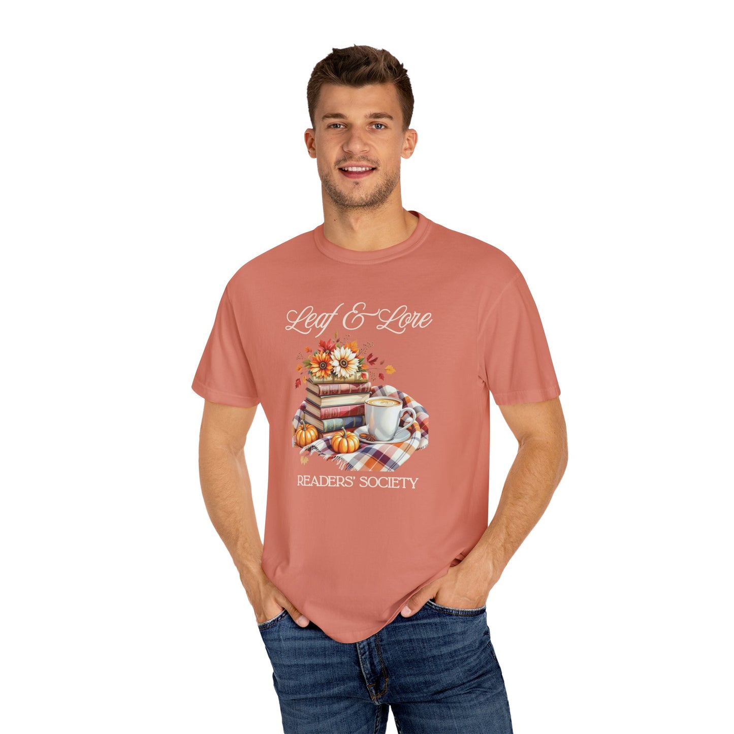 Cozy Book Lover Tee Unisex T-shirt Literary Apparel Leaf and Lore Readers' Society Autumn Vibes Gift Comfort Colours Shirt