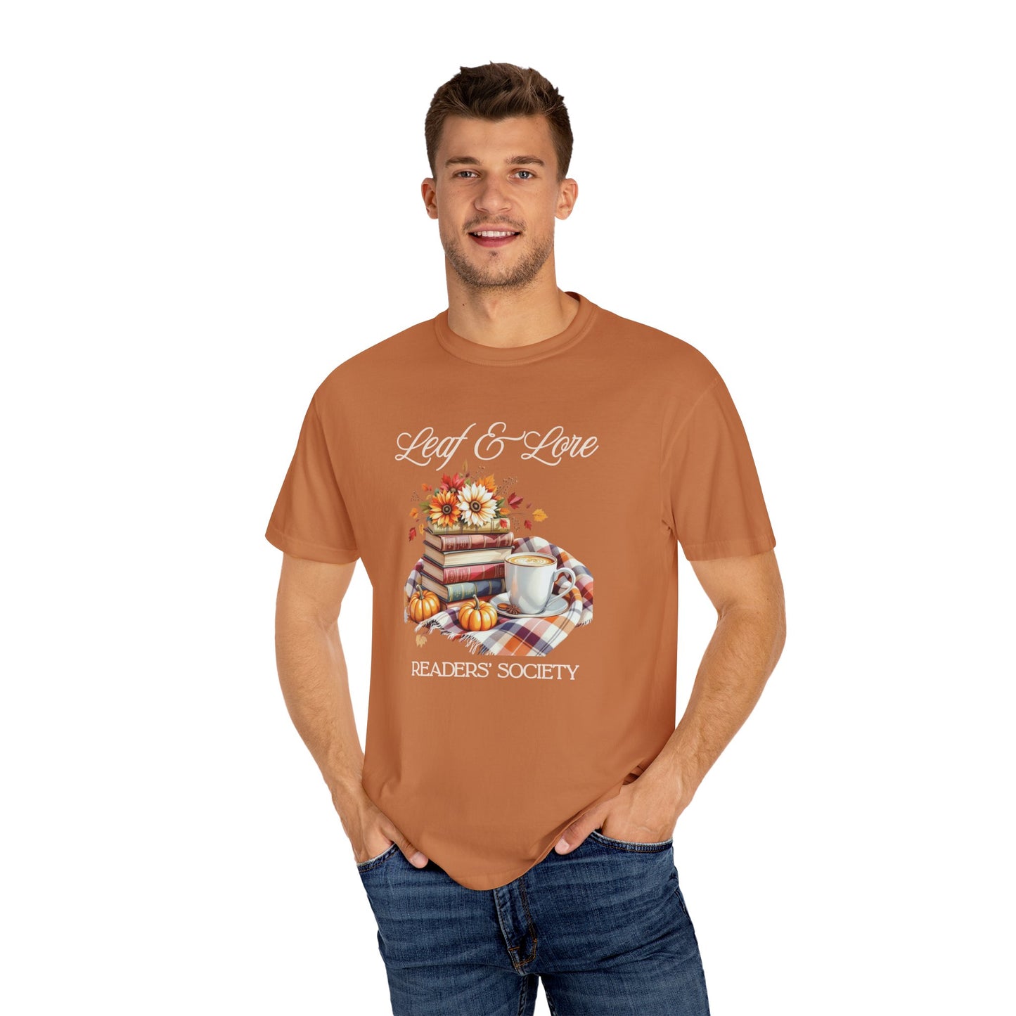 Cozy Book Lover Tee Unisex T-shirt Literary Apparel Leaf and Lore Readers' Society Autumn Vibes Gift Comfort Colours Shirt