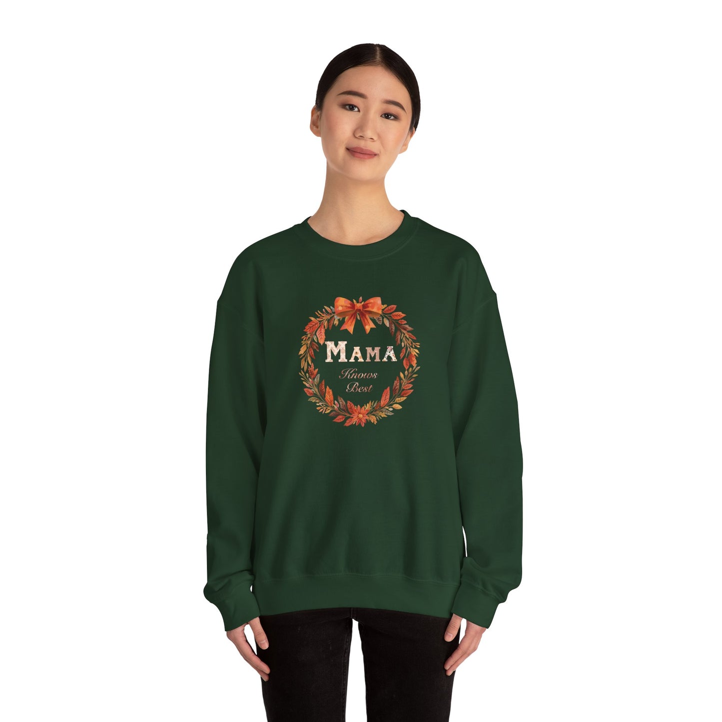 Autumn Mama Crewneck Sweatshirt Fall Vibes Autumn Sweatshirt Gift for Moms Thanksgiving Holiday Apparel Warm Layering Fall Comfort Apparel
