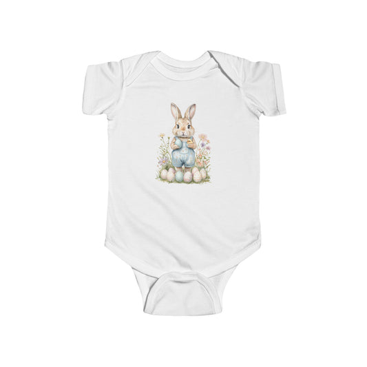 Cute Bunny Floral Infant Bodysuit - Perfect for Spring