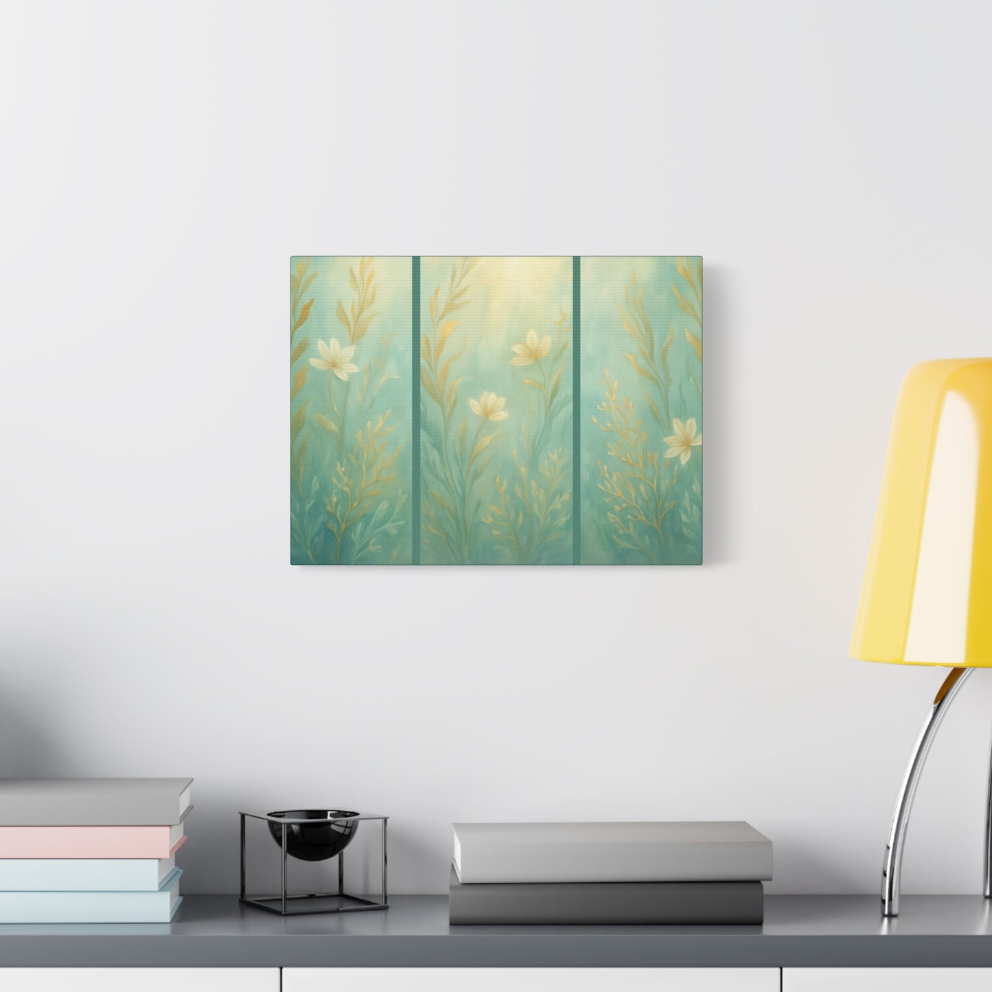 Ocean-Inspired Floral Wall Art Tranquil Home Decor for Living Room Bedroom Nature Lovers Watercolour Serene Canvas Coastal Decor Sea Garden
