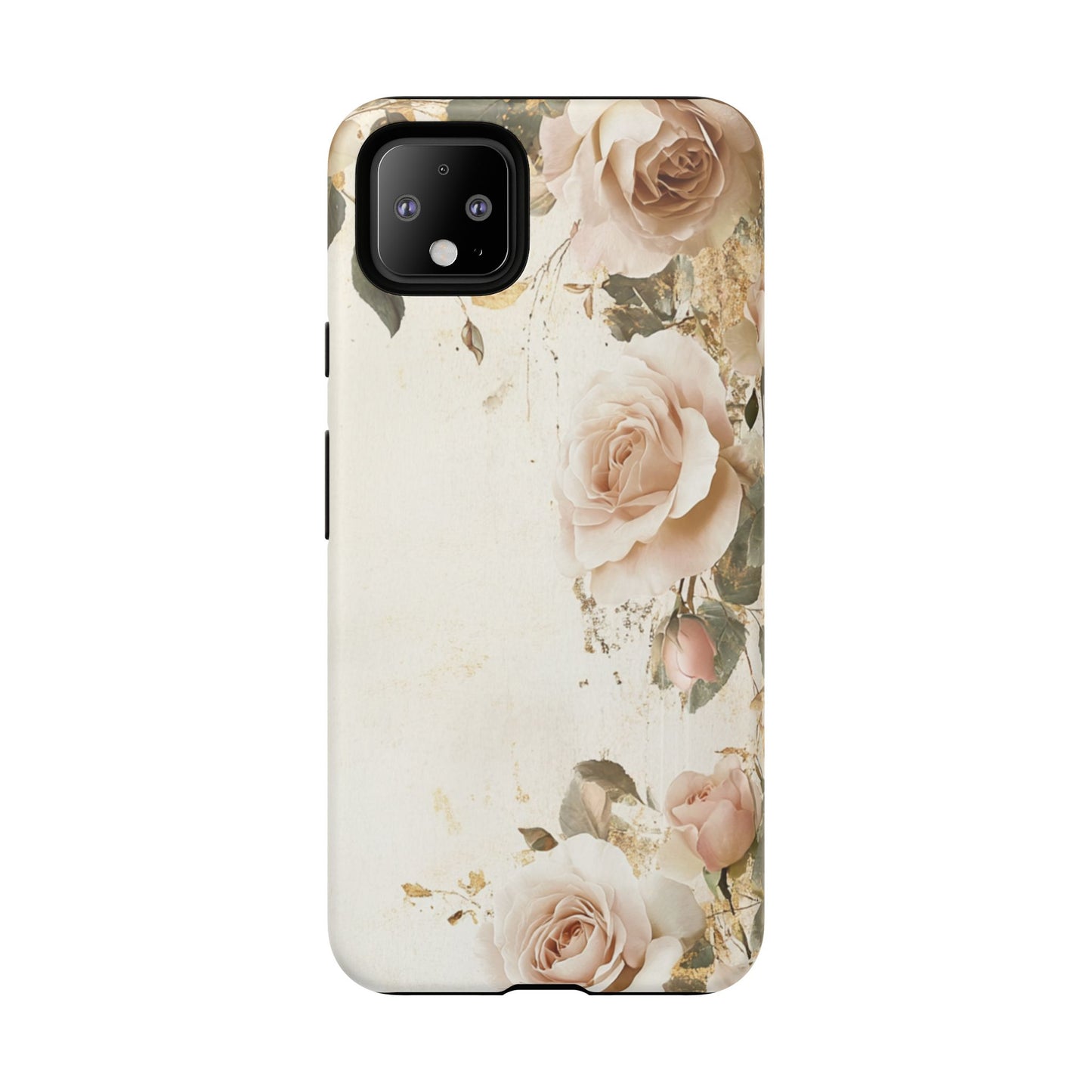 Antique Floral Tough Phone Case - Elegant Rose Design