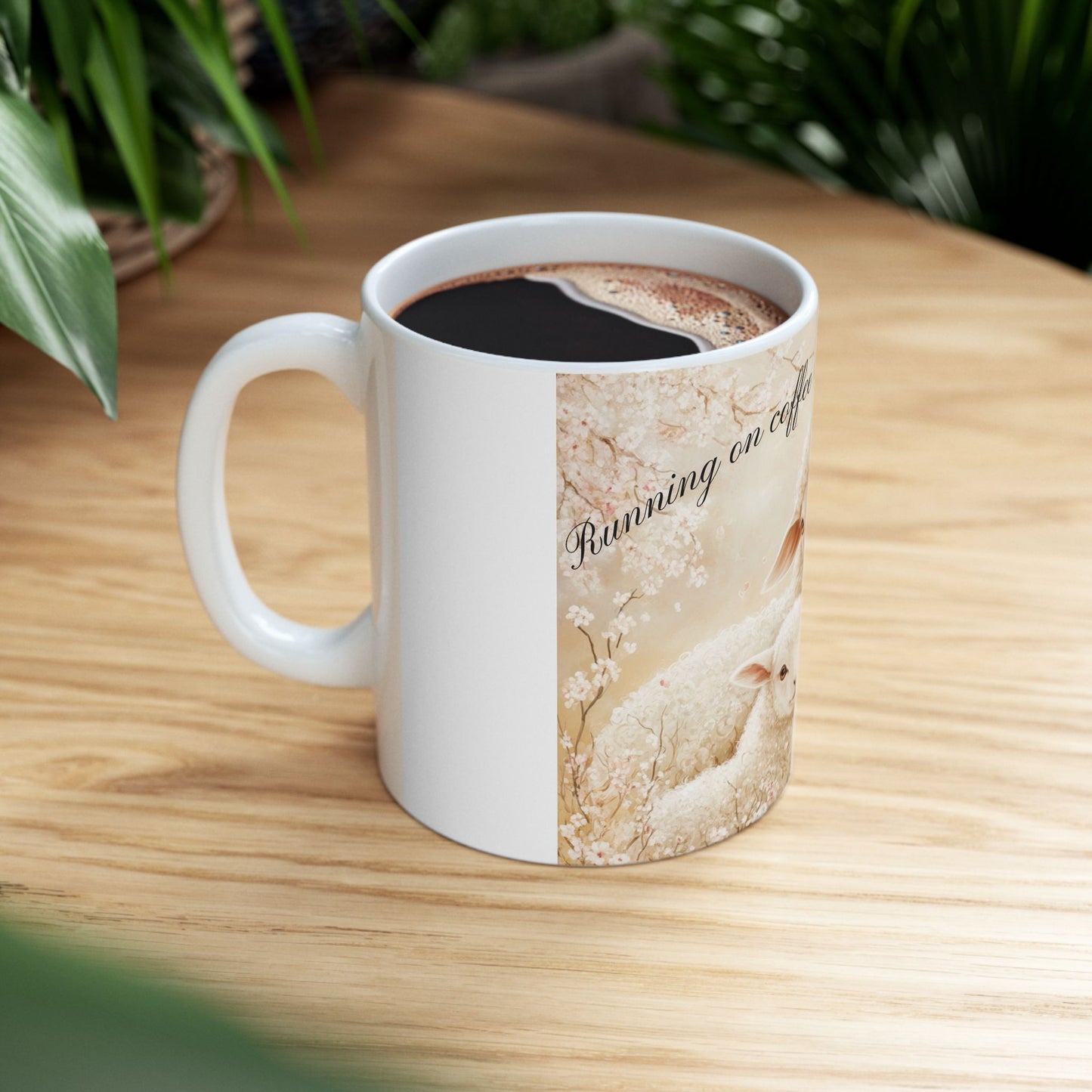Running on Coffee Ceramic Mug - Perfect Gift for Moms