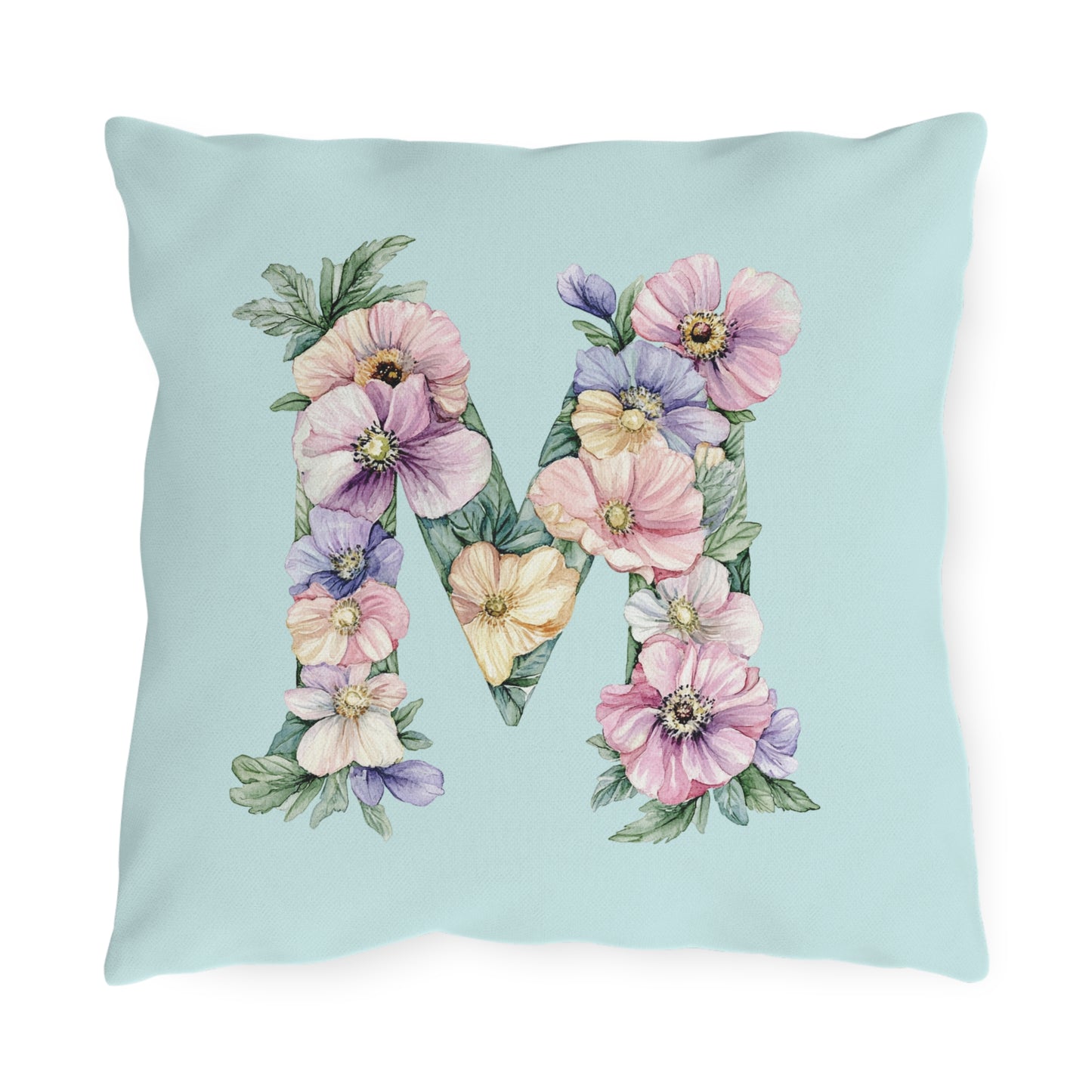 "M for Mum" Initial Outdoor Pillow - Stylish Home Decor
