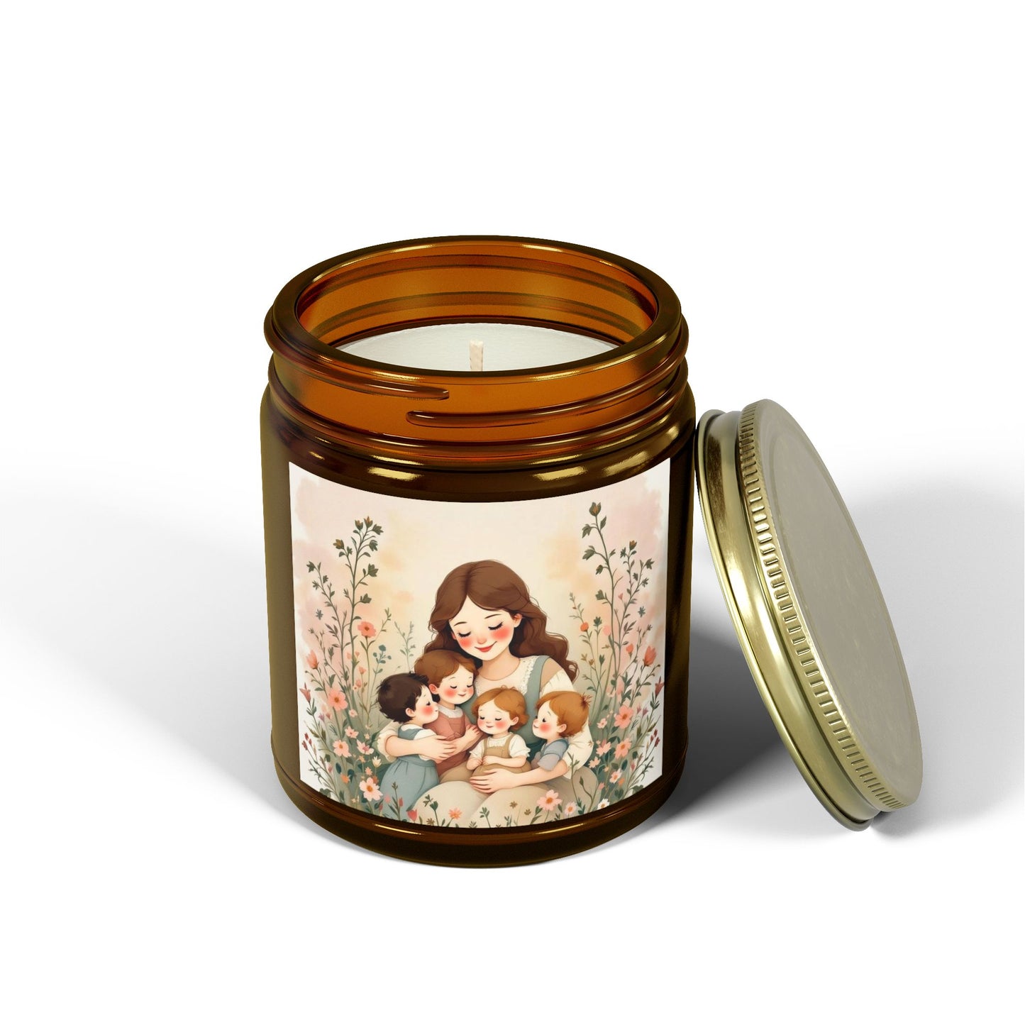 "A Mother's Love" Scented Candles, Mother's Day Design, Coconut Apricot Wax
