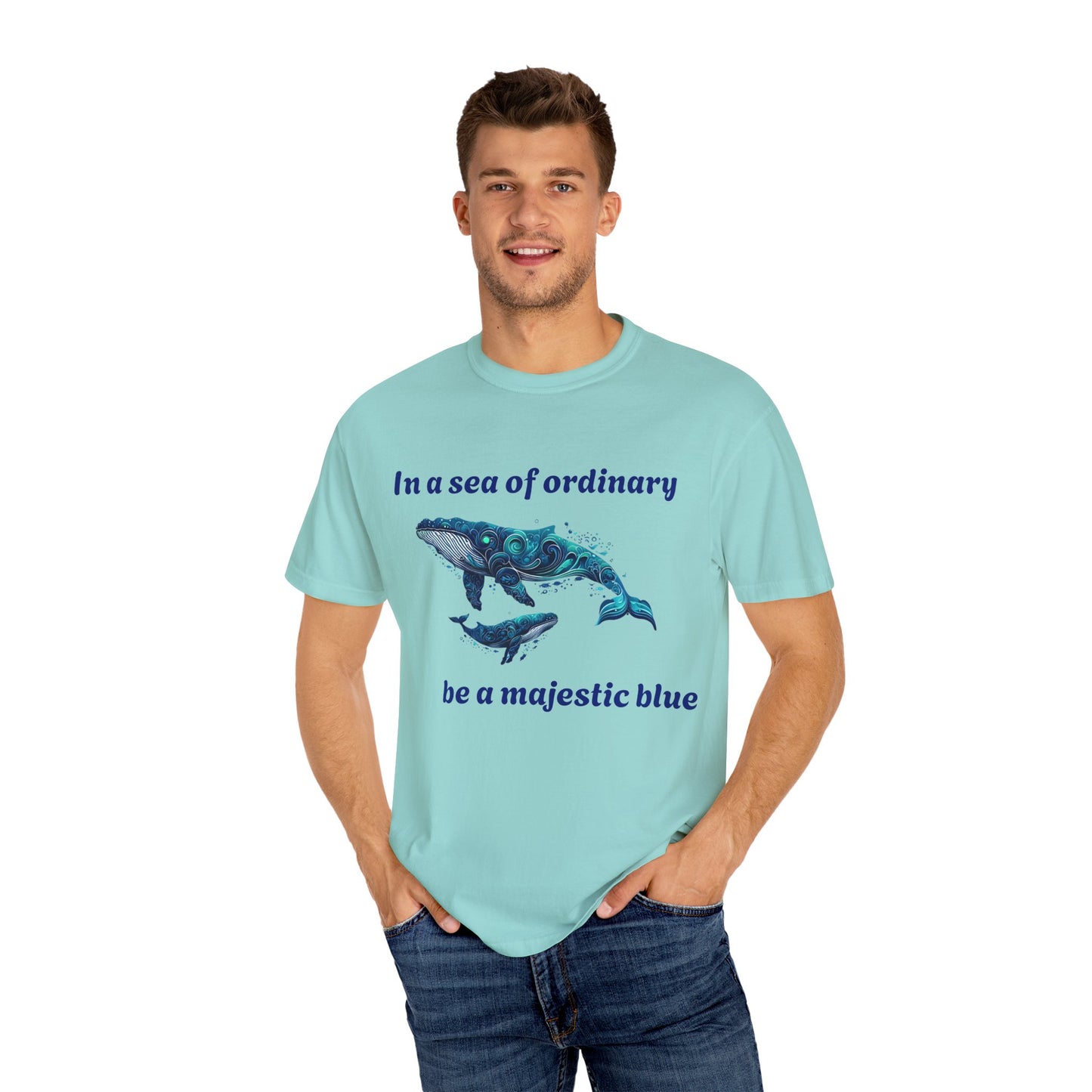 Blue Whale Unisex T-shirt with Inspirational Quote