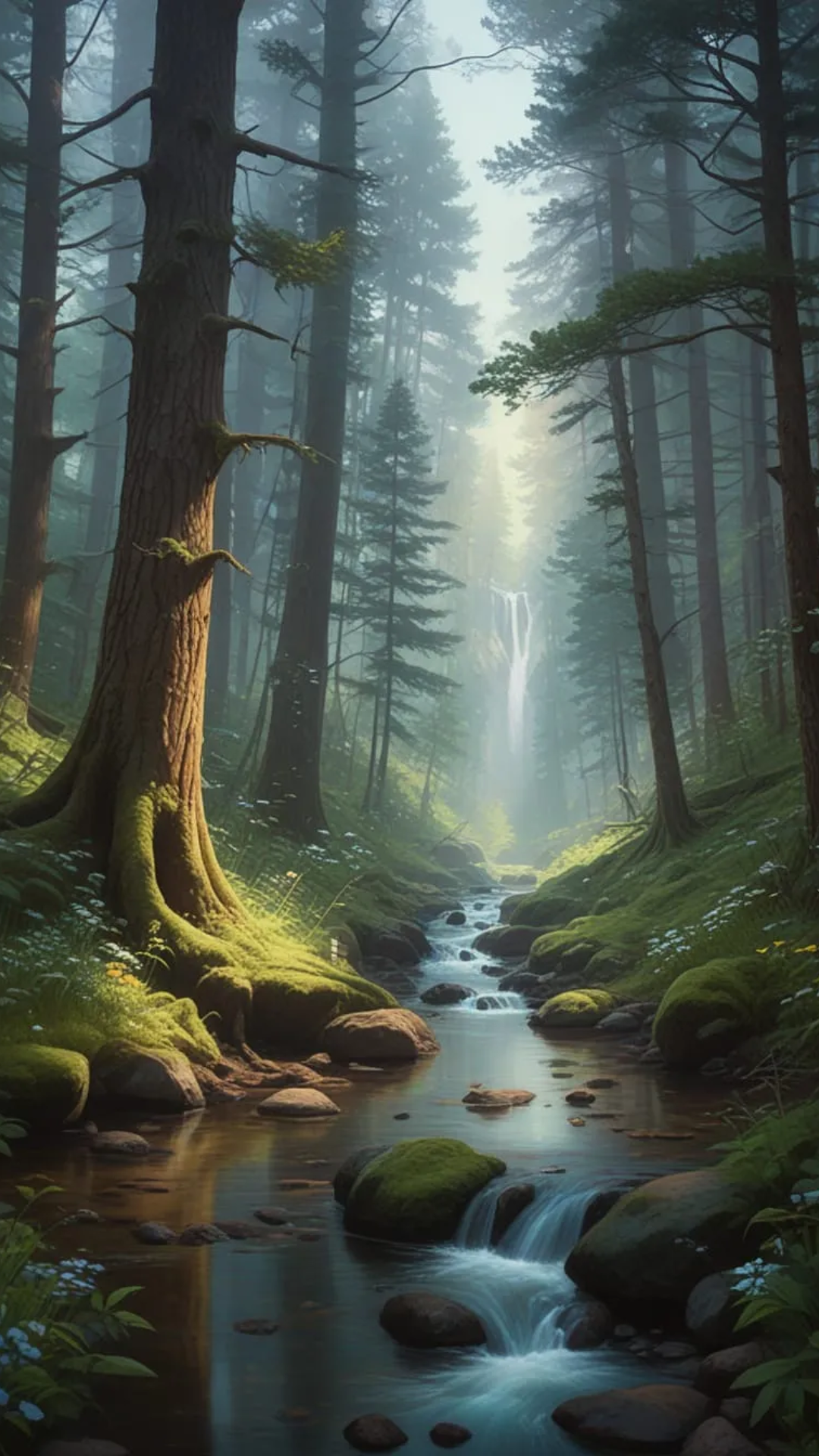 #34 Creek Cascading Through Woods