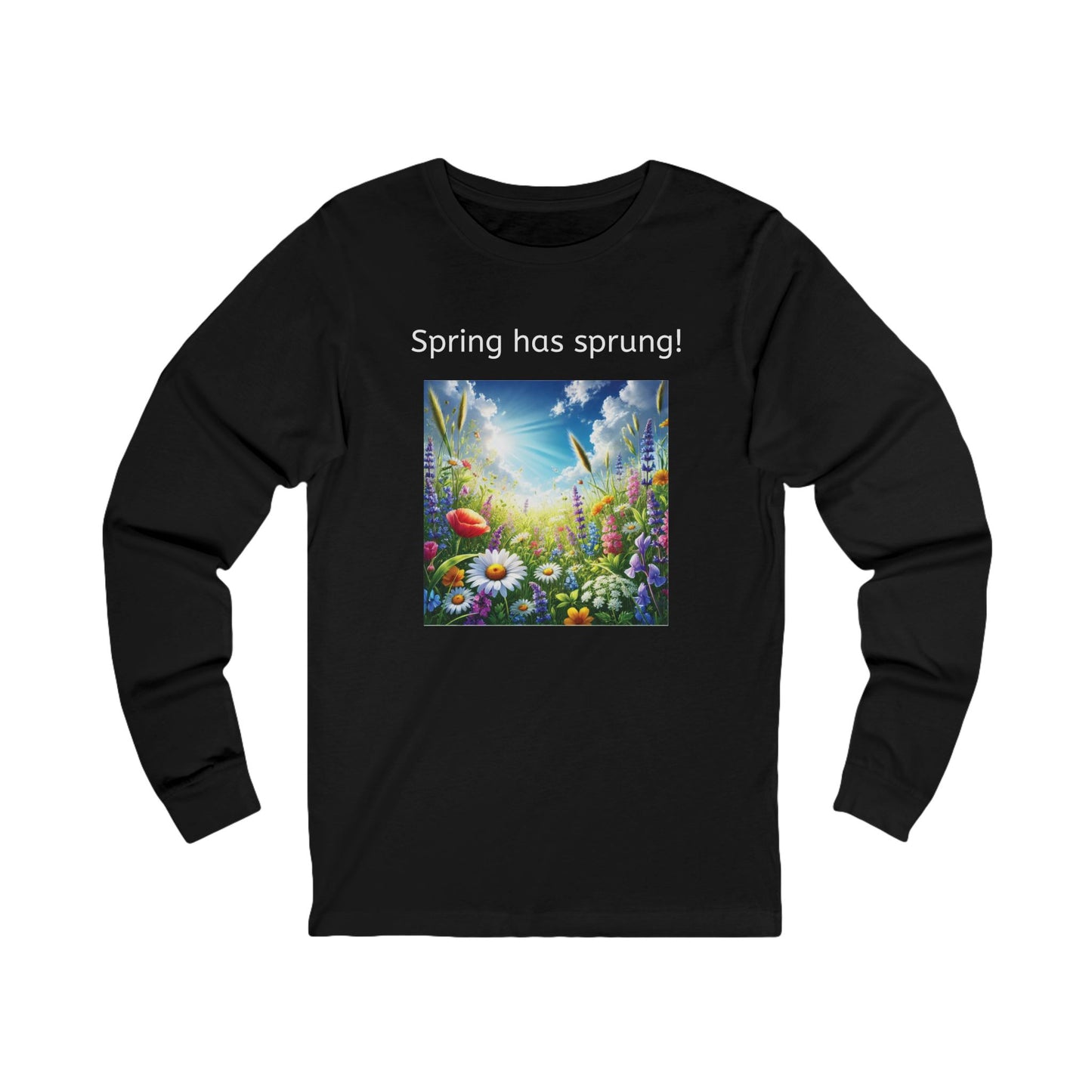 Spring in the Meadow Unisex Long Sleeve Tee - Vibrant Floral Design