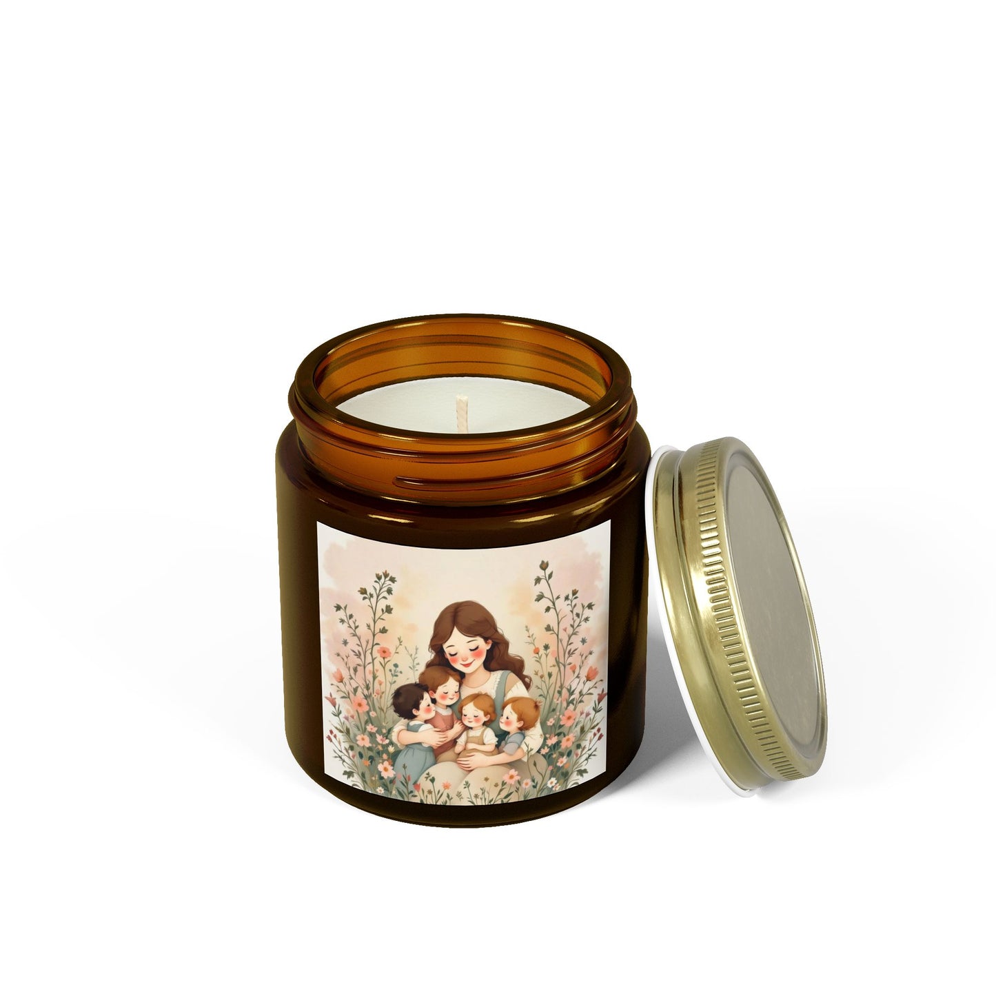 "A Mother's Love" Scented Candles, Mother's Day Design, Coconut Apricot Wax