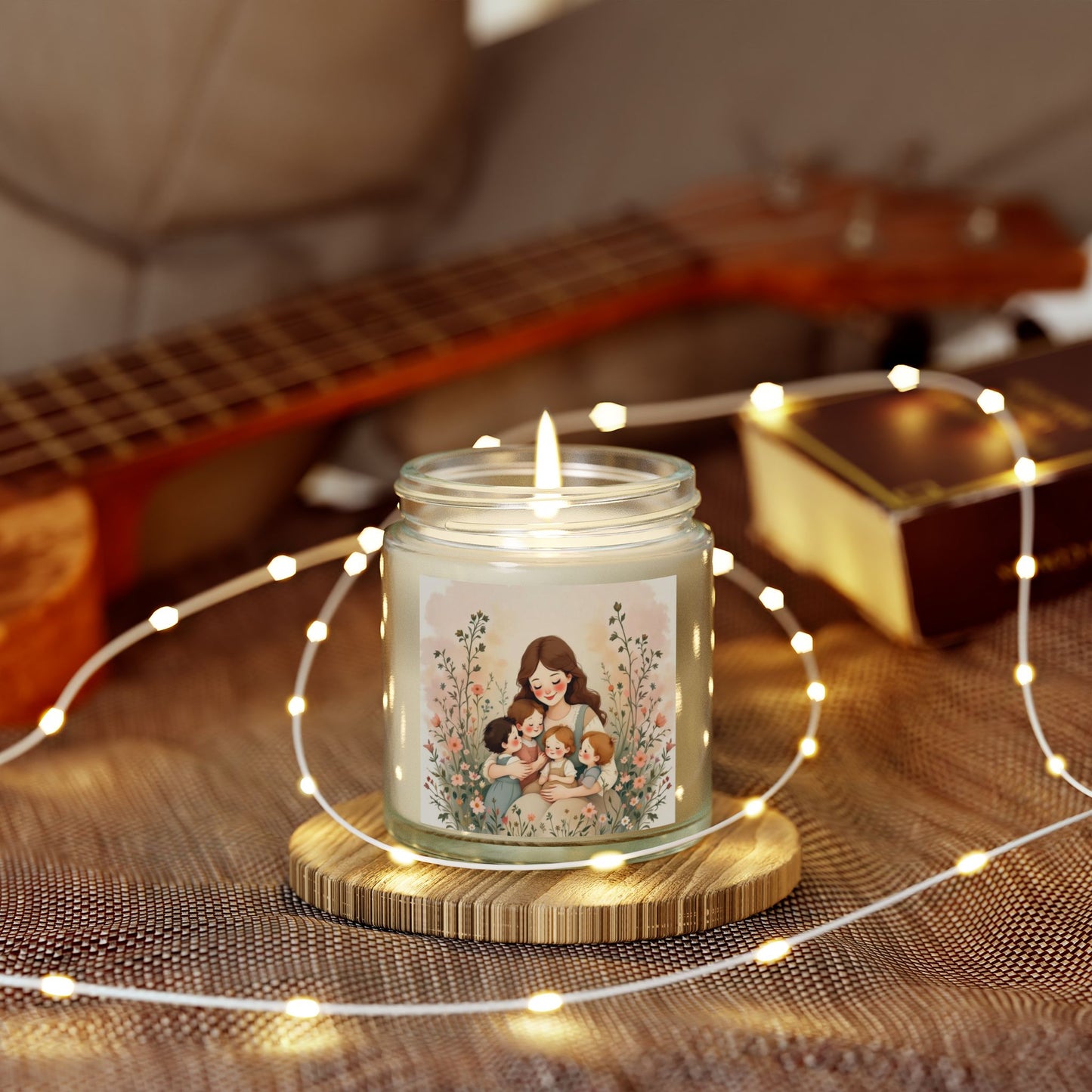 "A Mother's Love" Scented Candles, Mother's Day Design, Coconut Apricot Wax