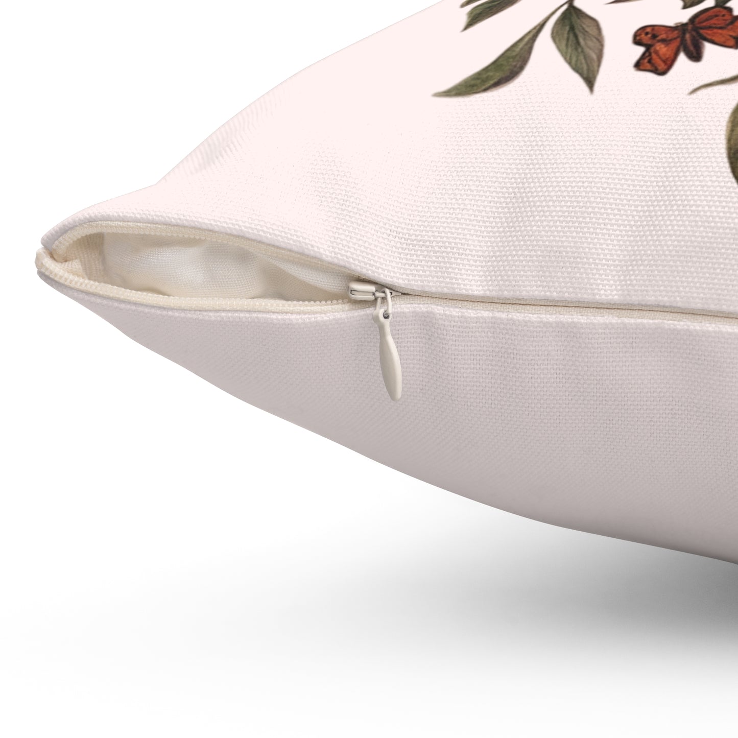 Floral Heart Spun Polyester Square Pillow - Cozy Home Decor Accent
