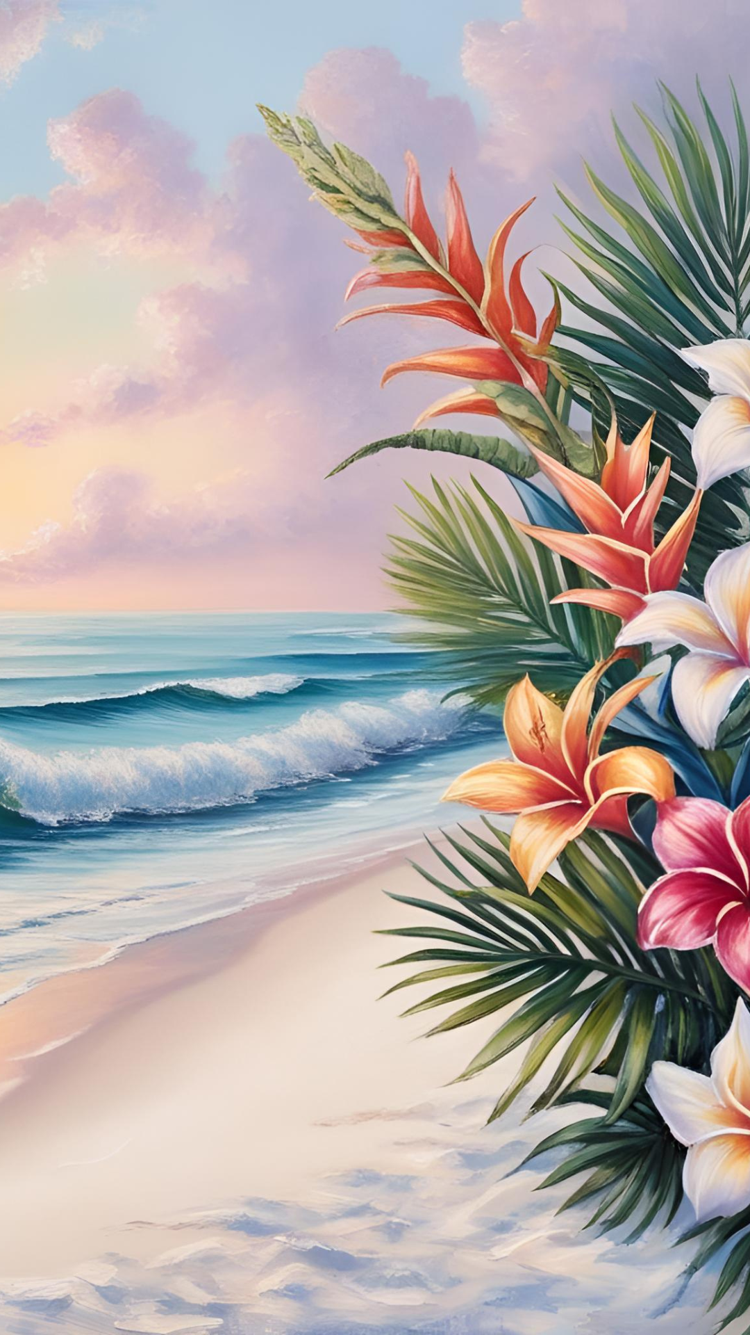 #41 Tropical Beach and Flowers