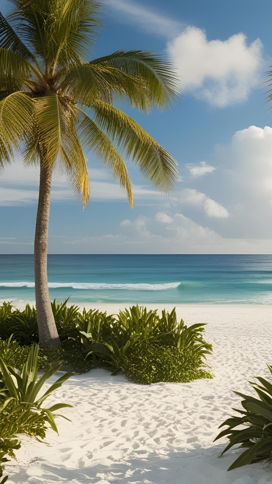 #42 Tropical Beach and Palm Tree