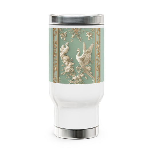 Elegant Vintage Botanical Style Travel Mug, Perfect Gift for Garden Lovers, Teachers, Travel, Coffee, Tea, Outdoor Events