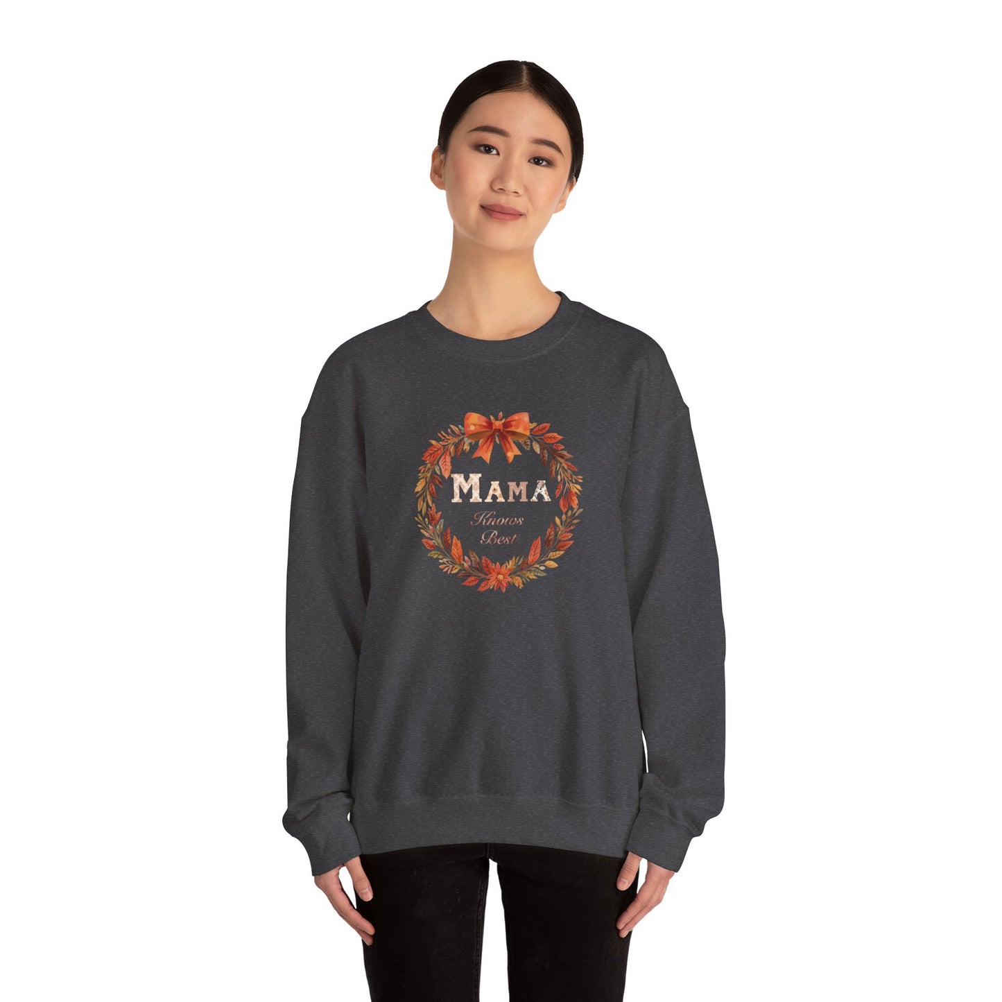 Autumn Mama Crewneck Sweatshirt Fall Vibes Autumn Sweatshirt Gift for Moms Thanksgiving Holiday Apparel Warm Layering Fall Comfort Apparel
