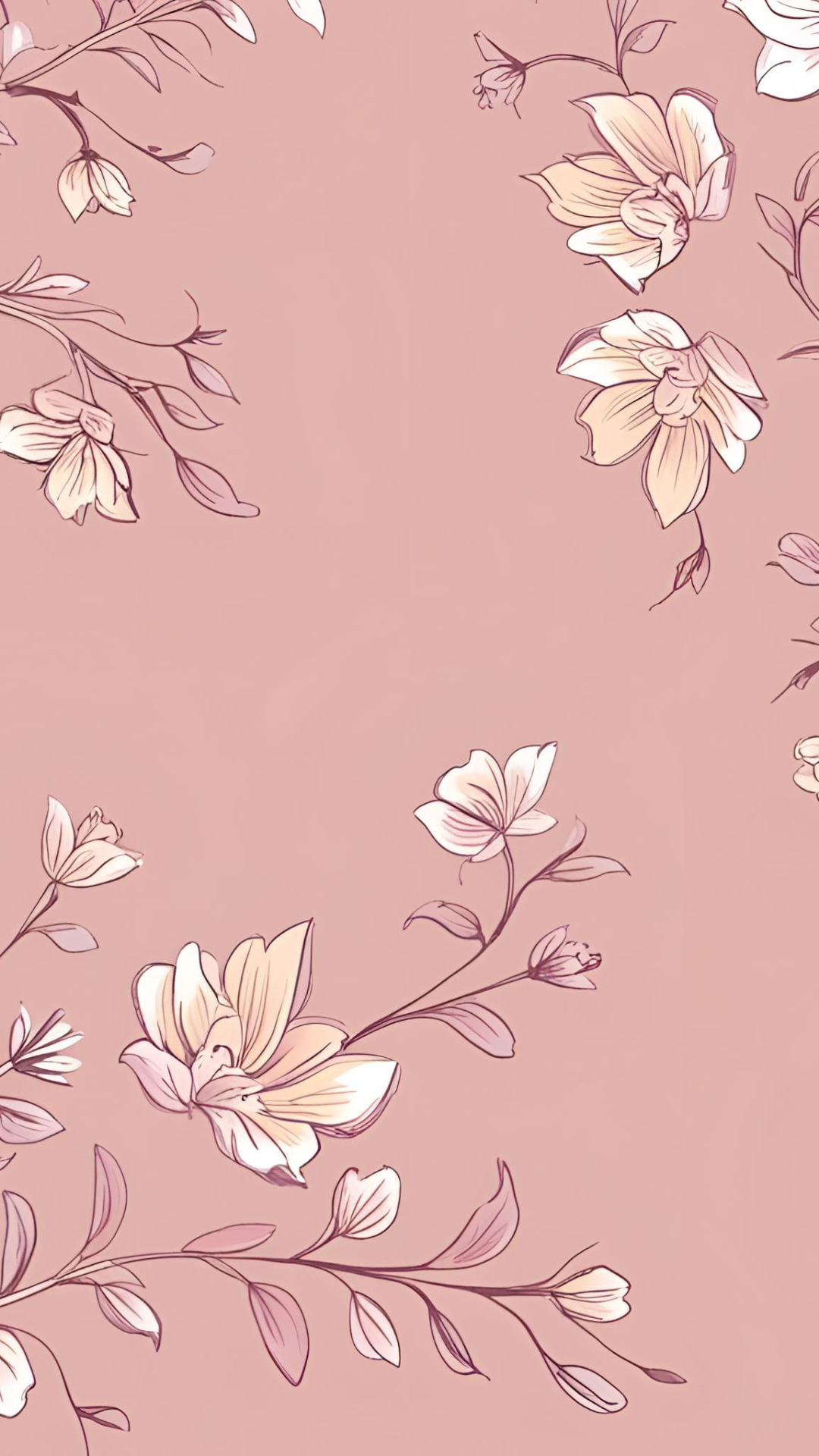 #44 Pink Floral Wallpaper