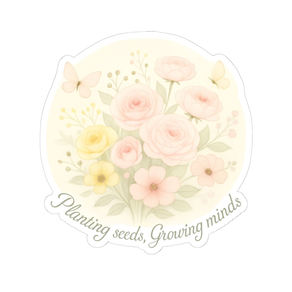 Inspirational Kiss-Cut Stickers | Teachers | Planting seeds growing minds | Motivational Decor for Laptops, Journals, Scrapbooking, DIY