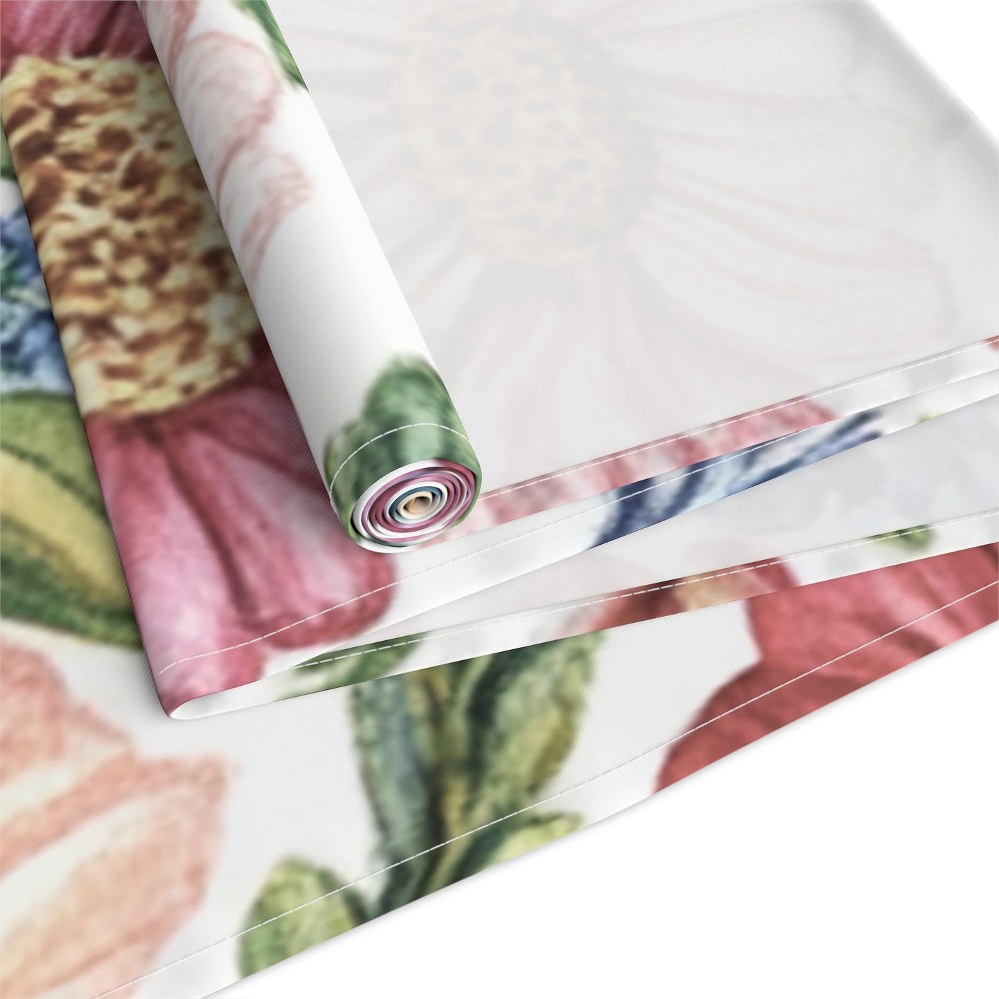 Botanical Floral Table Runner – Elegant Cotton & Poly Design for Any Occasion
