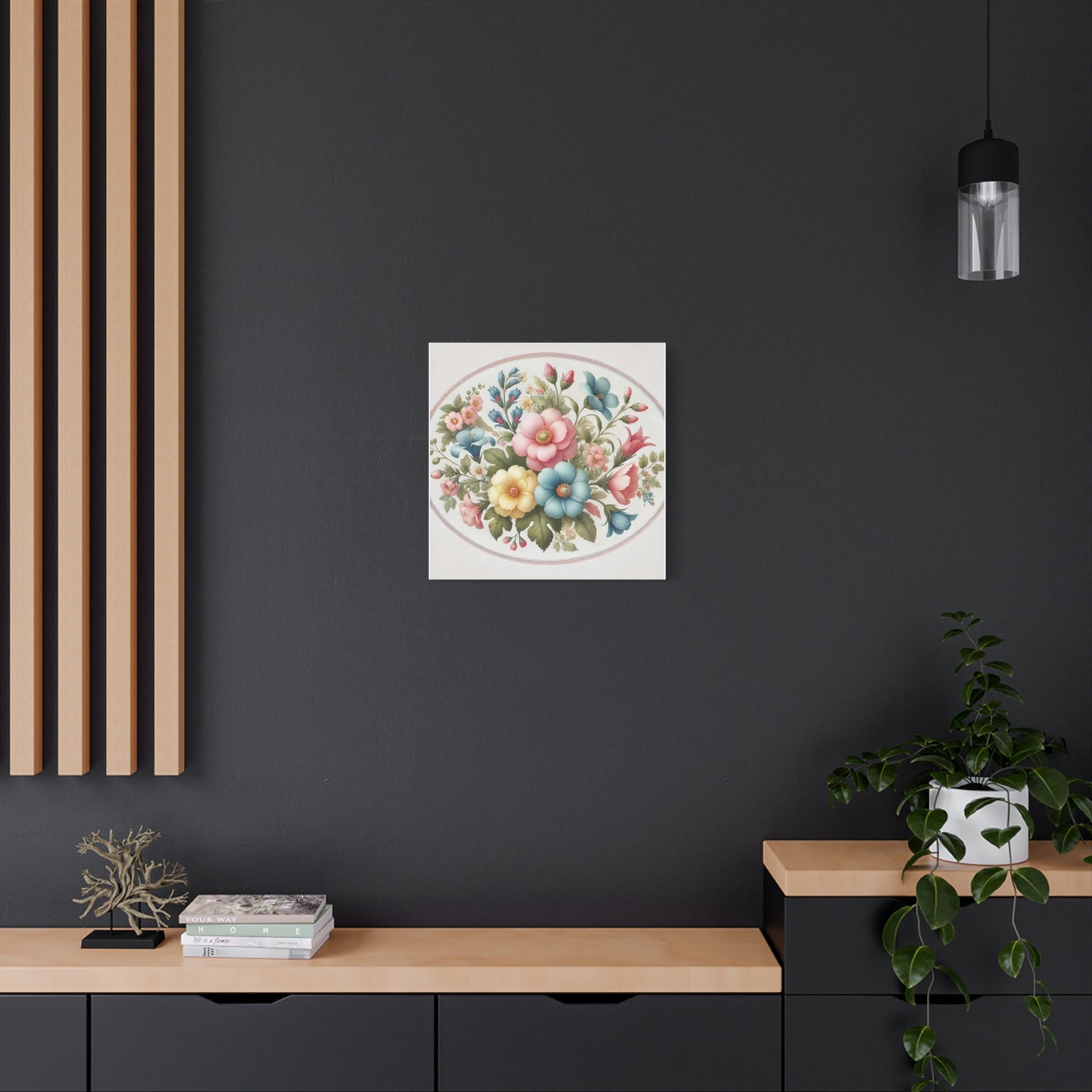 Floral Matte Canvas Wall Art - Vibrant Flower Design for Home Decor
