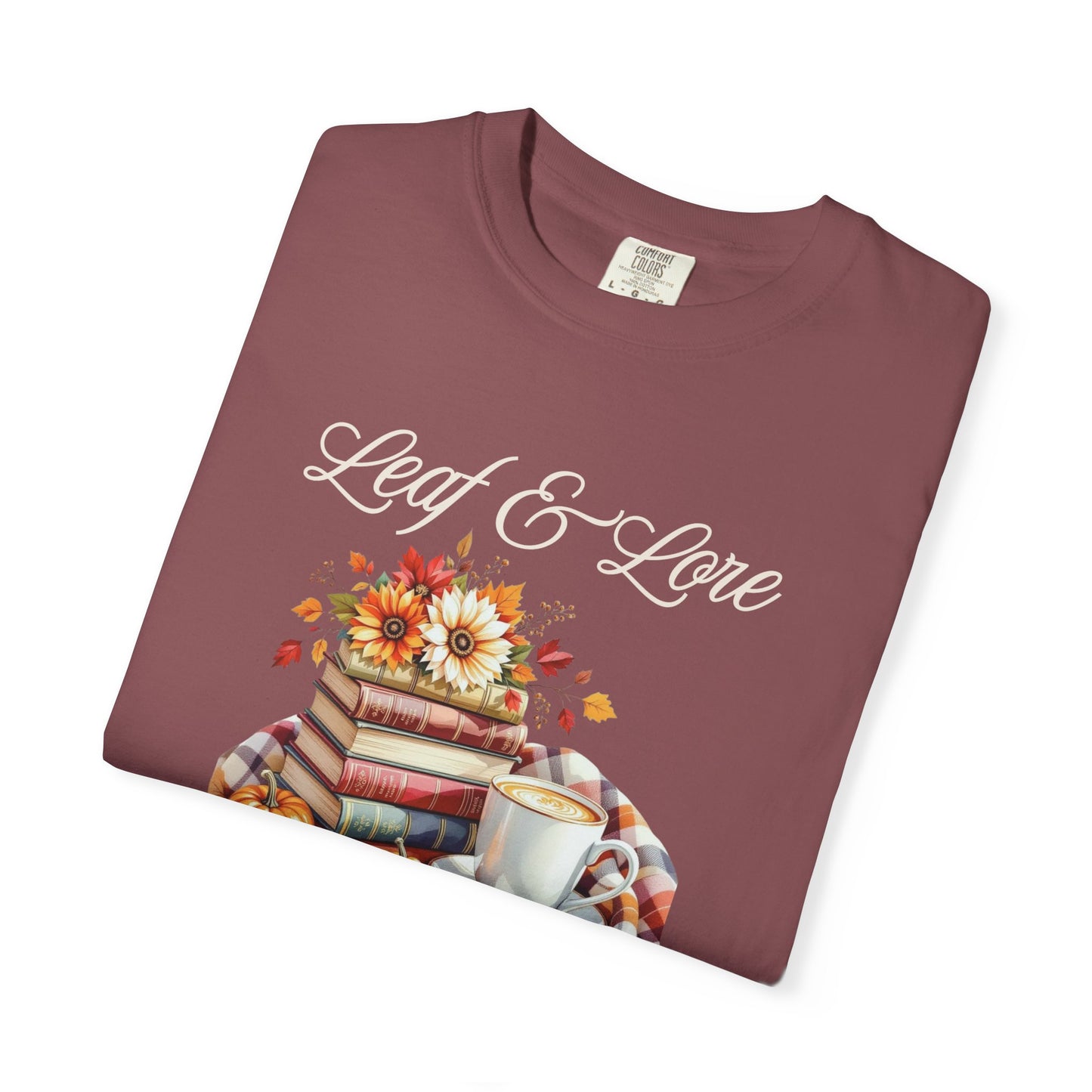 Cozy Book Lover Tee Unisex T-shirt Literary Apparel Leaf and Lore Readers' Society Autumn Vibes Gift Comfort Colours Shirt