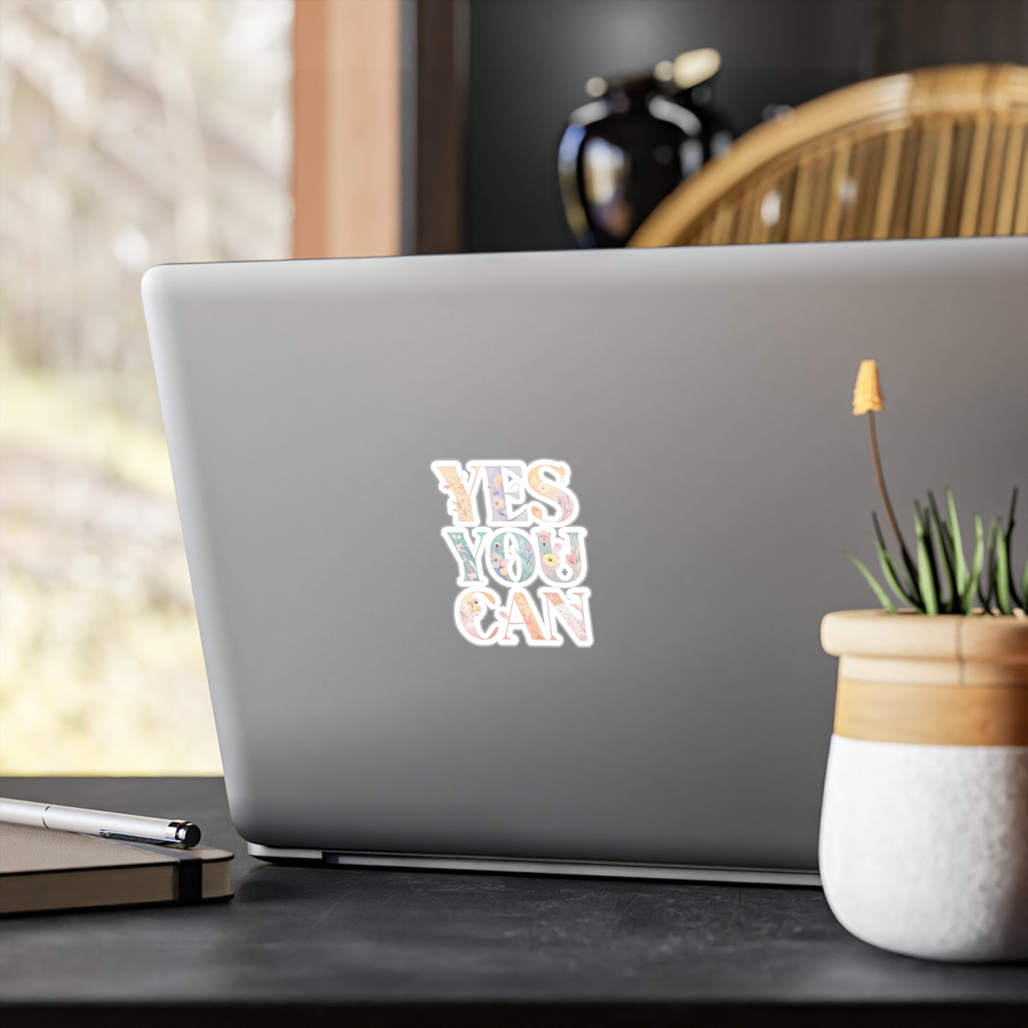 Inspirational Vinyl Decals for Home Decor, Motivational Stickers, Positive Affirmation Stickers, Yes You Can Decal for Walls, Laptop