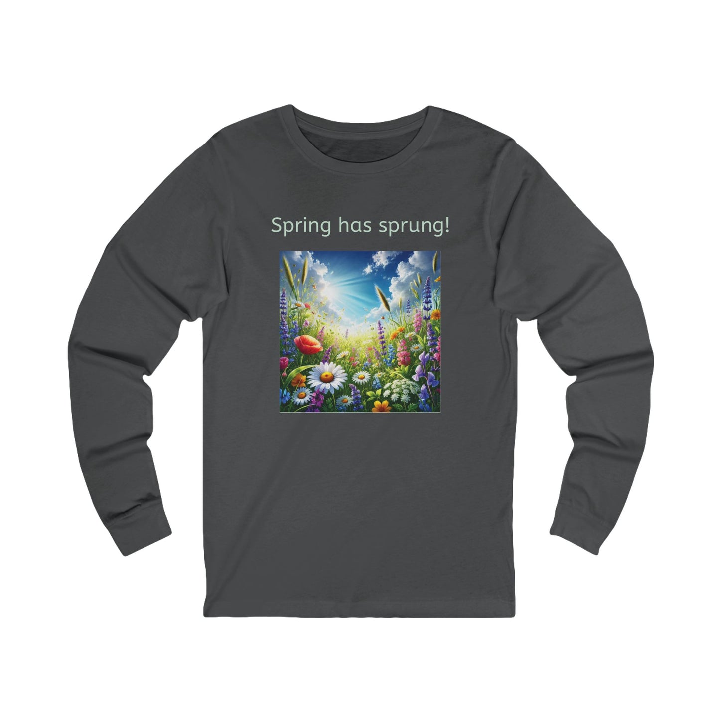 Spring in the Meadow Unisex Long Sleeve Tee - Vibrant Floral Design