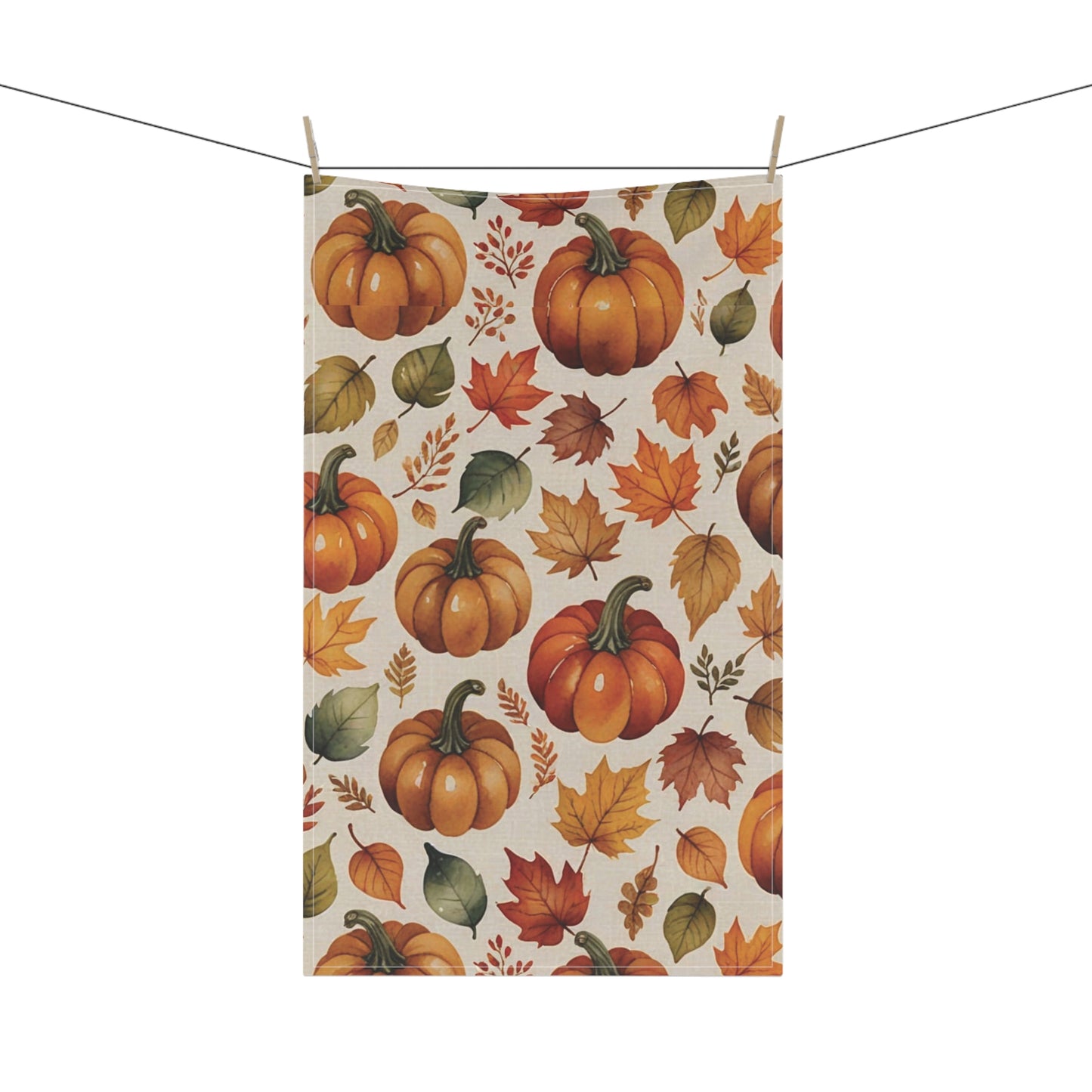 Fall Leaves & Pumpkins Autumn Tea Towels, Fall Kitchen Decor, Harvest Gifts, Thanksgiving Home Essentials, Seasonal Kitchen Accessories