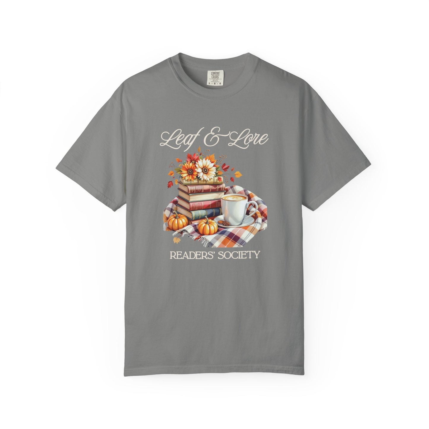 Cozy Book Lover Tee Unisex T-shirt Literary Apparel Leaf and Lore Readers' Society Autumn Vibes Gift Comfort Colours Shirt