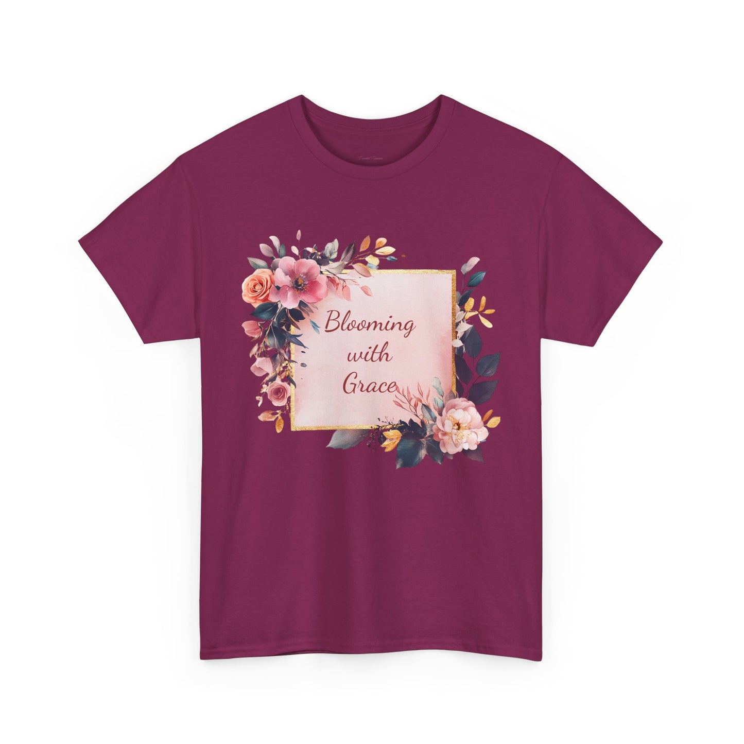 Blooming with Grace Unisex Heavy Cotton Tee - Floral Design T-Shirt for Spring