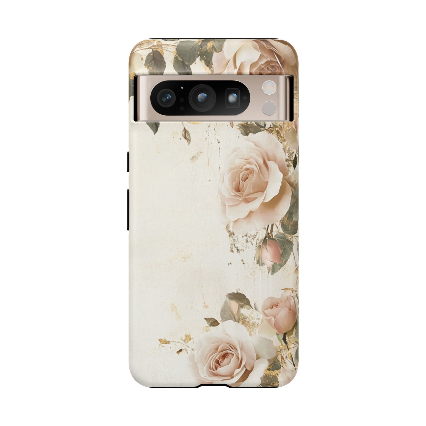 Antique Floral Tough Phone Case - Elegant Rose Design