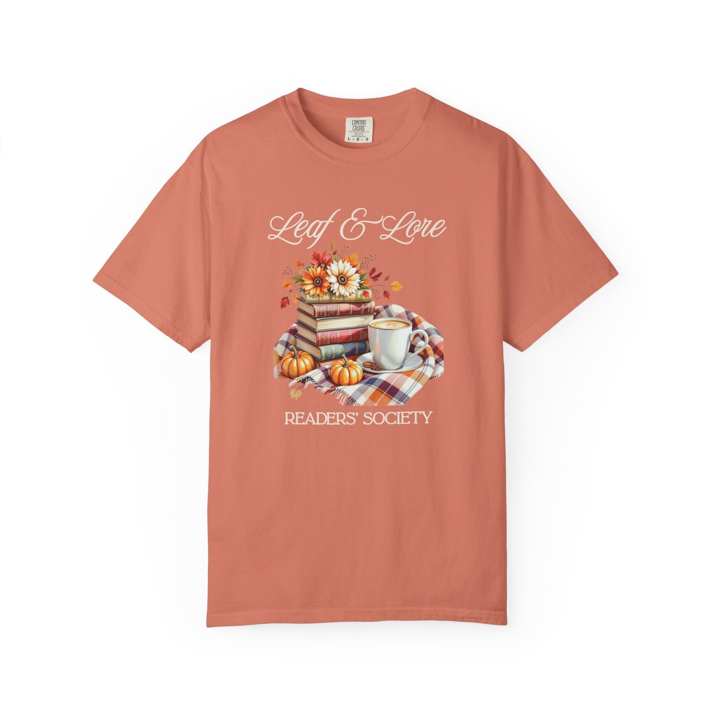 Cozy Book Lover Tee Unisex T-shirt Literary Apparel Leaf and Lore Readers' Society Autumn Vibes Gift Comfort Colours Shirt