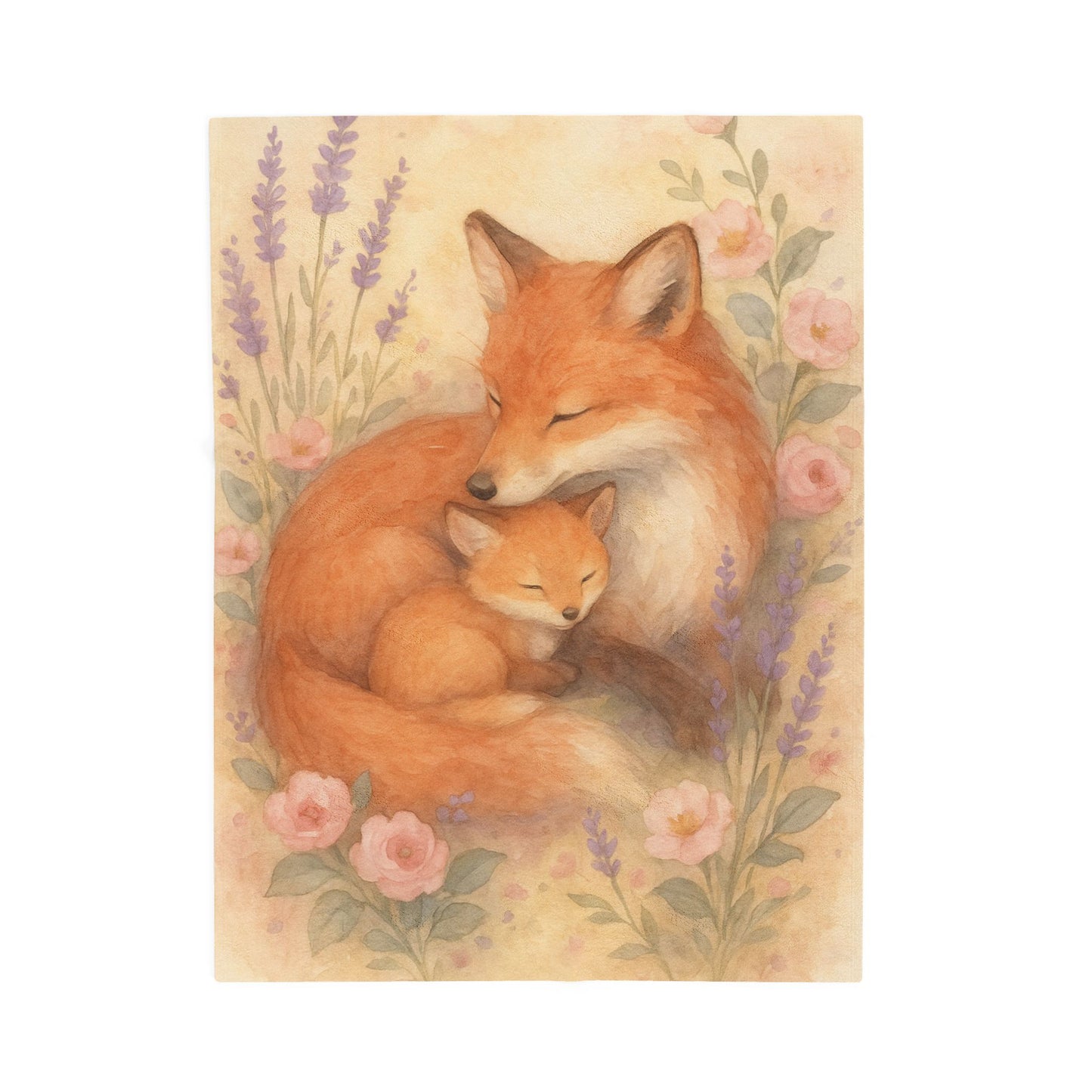 L'il Fox Family Velveteen Plush Blanket