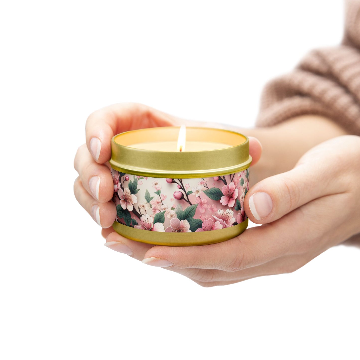 Floral Scented Tin Candles - Elegant Home Decor for Relaxation