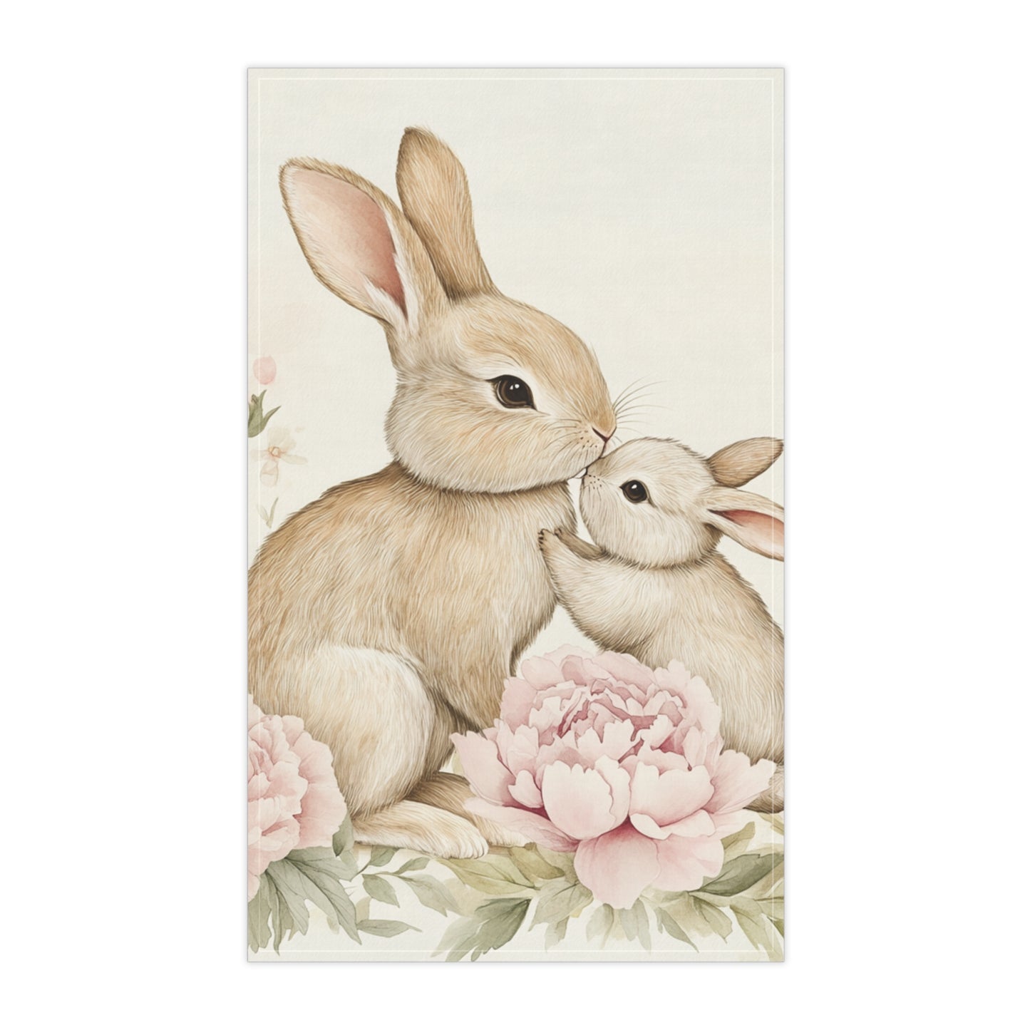 "Somebunny Loves You" Cotton Tea Towels - Cute Kitchen Decor for Spring Celebrations