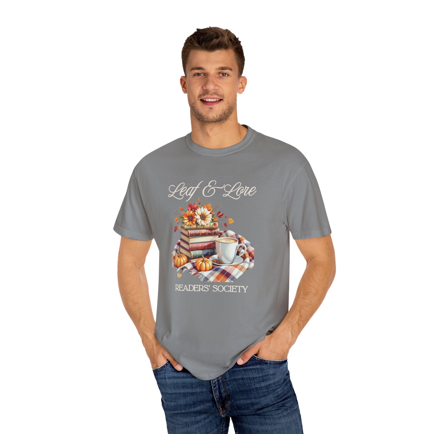 Cozy Book Lover Tee Unisex T-shirt Literary Apparel Leaf and Lore Readers' Society Autumn Vibes Gift Comfort Colours Shirt