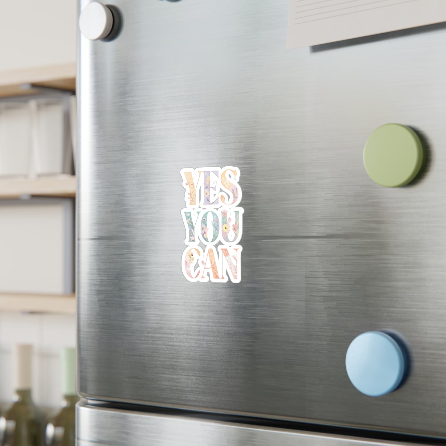 Inspirational Vinyl Decals for Home Decor, Motivational Stickers, Positive Affirmation Stickers, Yes You Can Decal for Walls, Laptop