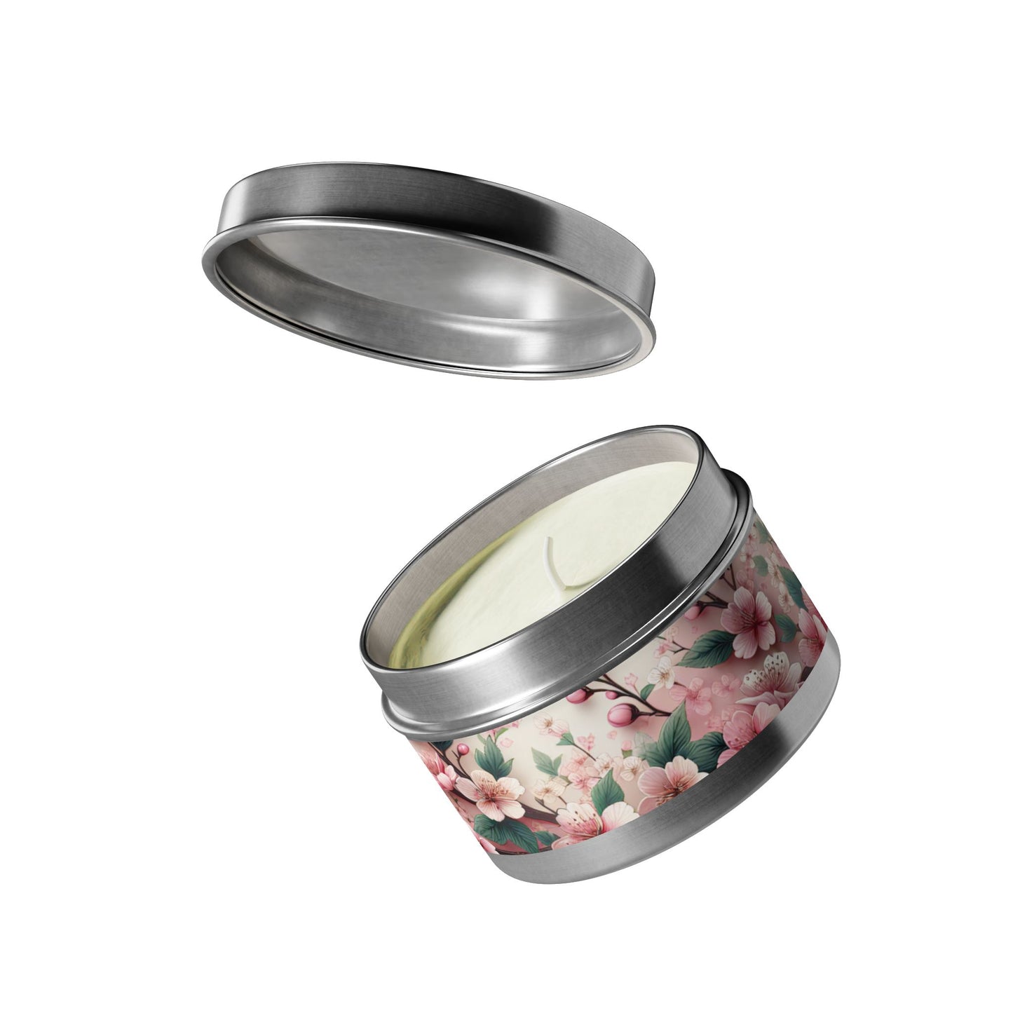 Floral Scented Tin Candles - Elegant Home Decor for Relaxation