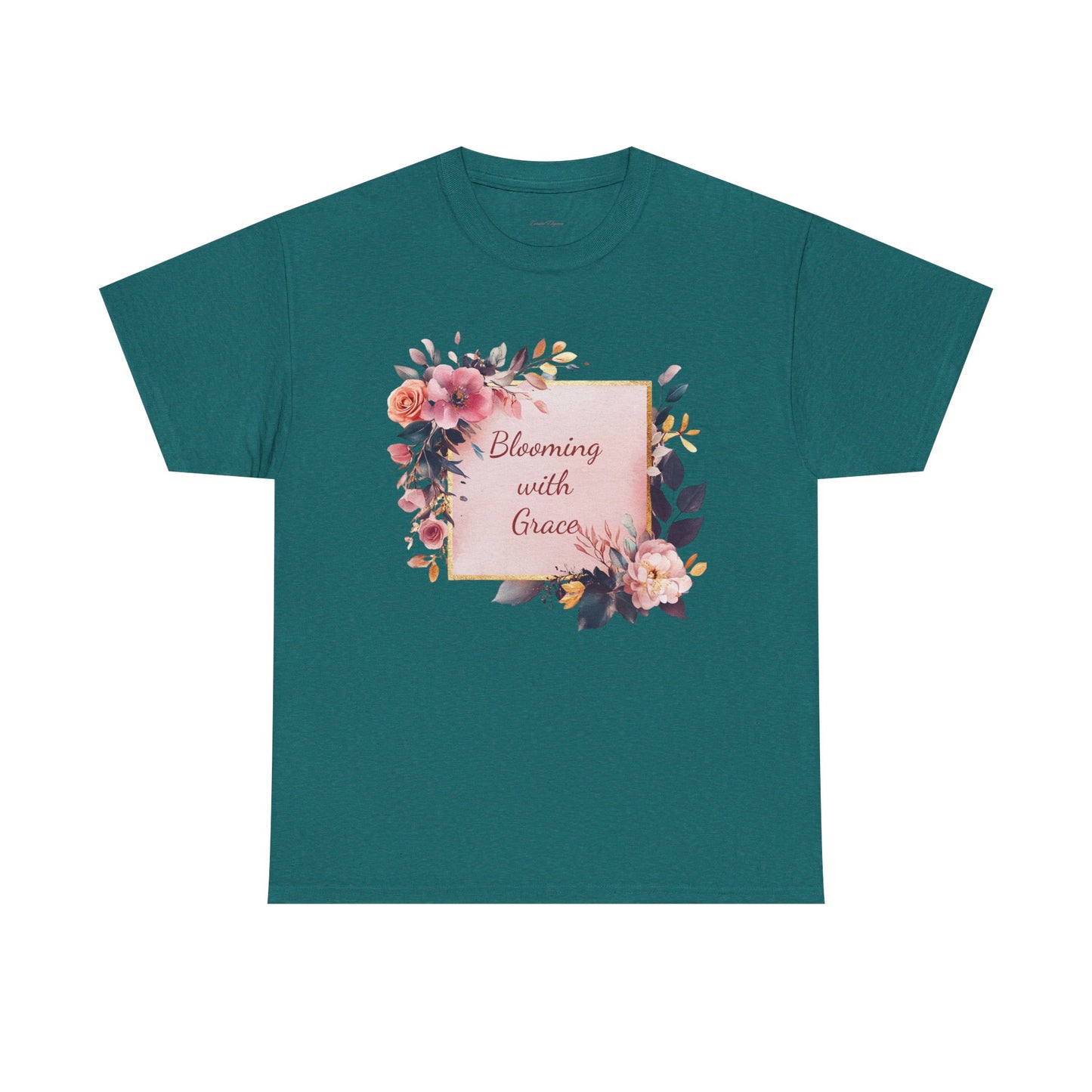 Blooming with Grace Unisex Heavy Cotton Tee - Floral Design T-Shirt for Spring