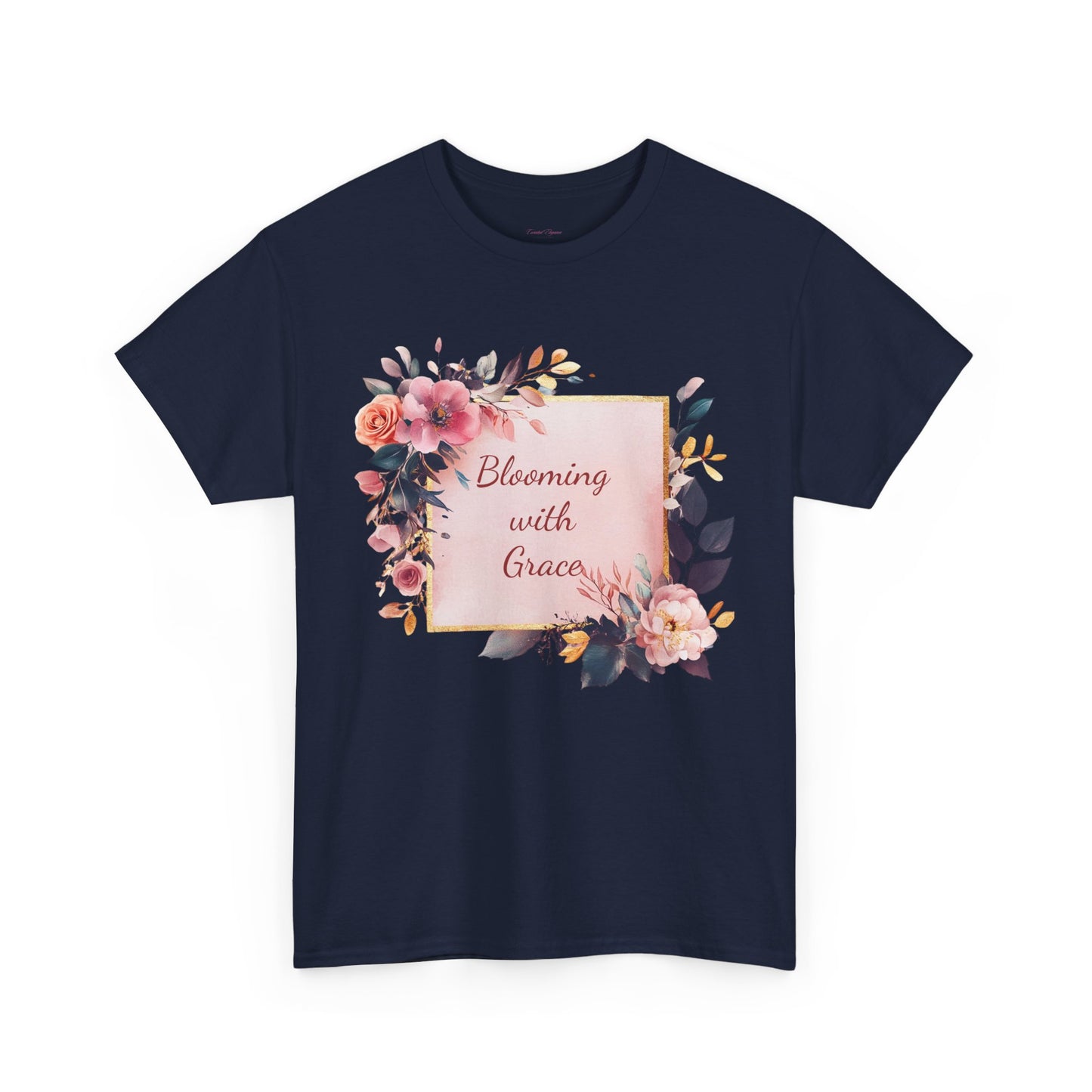 Blooming with Grace Unisex Heavy Cotton Tee - Floral Design T-Shirt for Spring