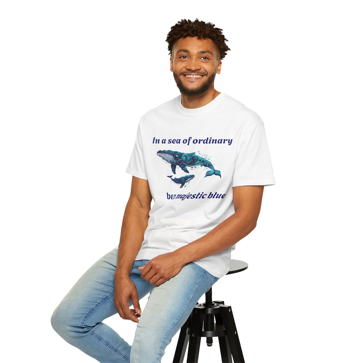 Blue Whale Unisex T-shirt with Inspirational Quote