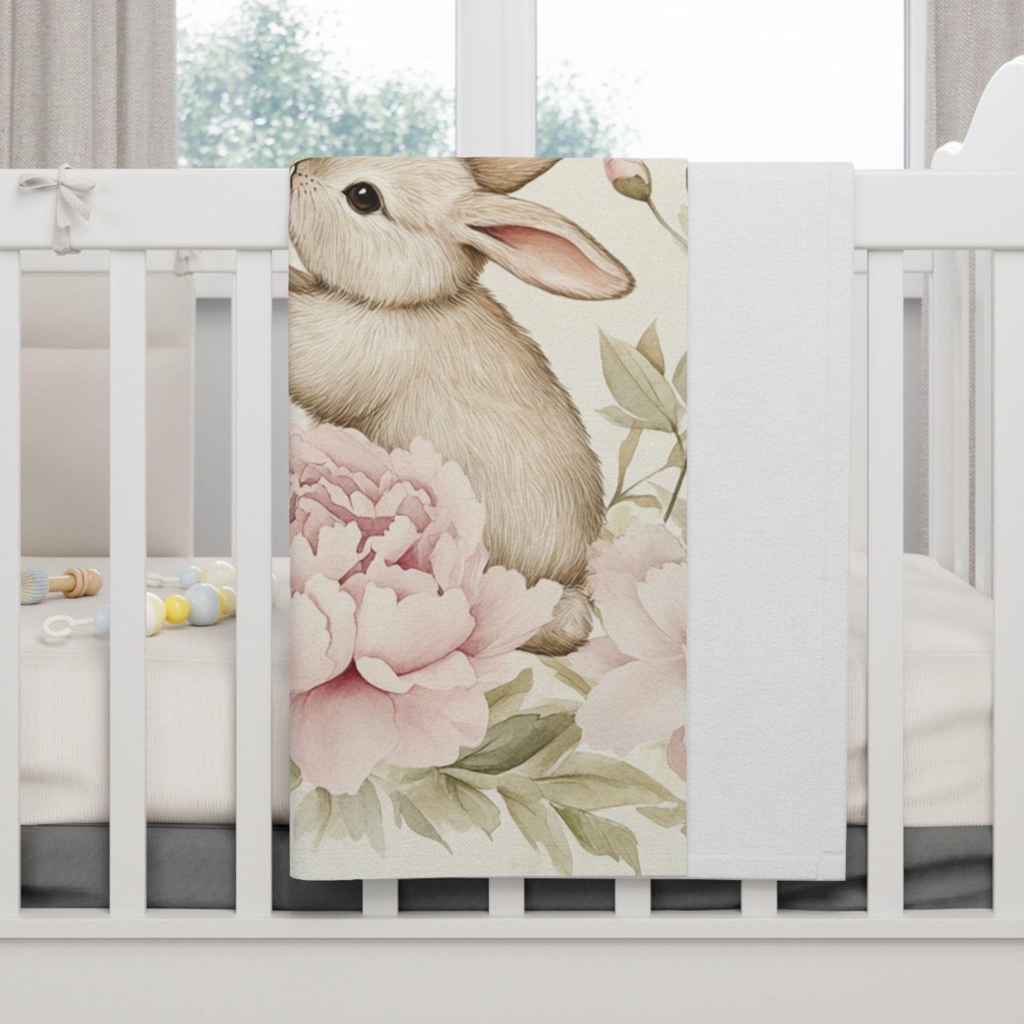 "Love You a Whole Bunch" Bunny Baby Blanket - Soft Fleece for Newborns | Perfect Baby Shower Gift