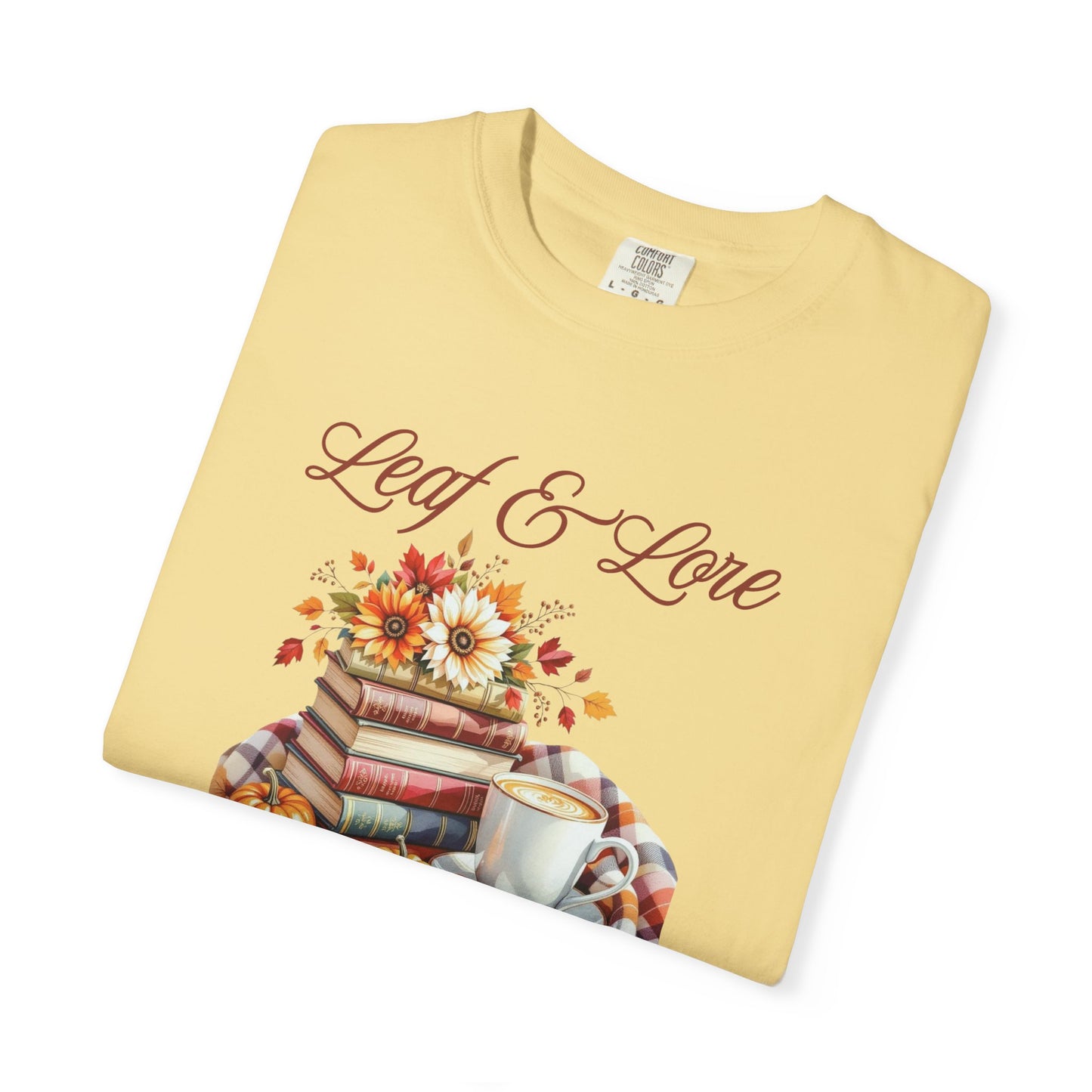Cozy Book Lover Tee Unisex T-shirt Literary Apparel Leaf and Lore Readers' Society Autumn Vibes Gift Comfort Colours Shirt