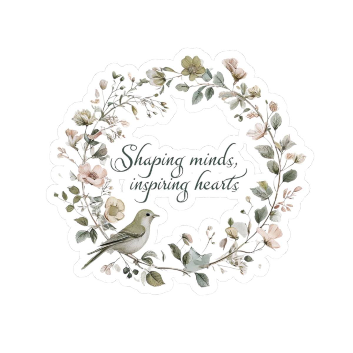 Inspirational Stickers for Teachers, Shaping Minds Inspiring Hearts, Laptop Decals, Teacher Gift, Classroom Decor, Journal Stickers