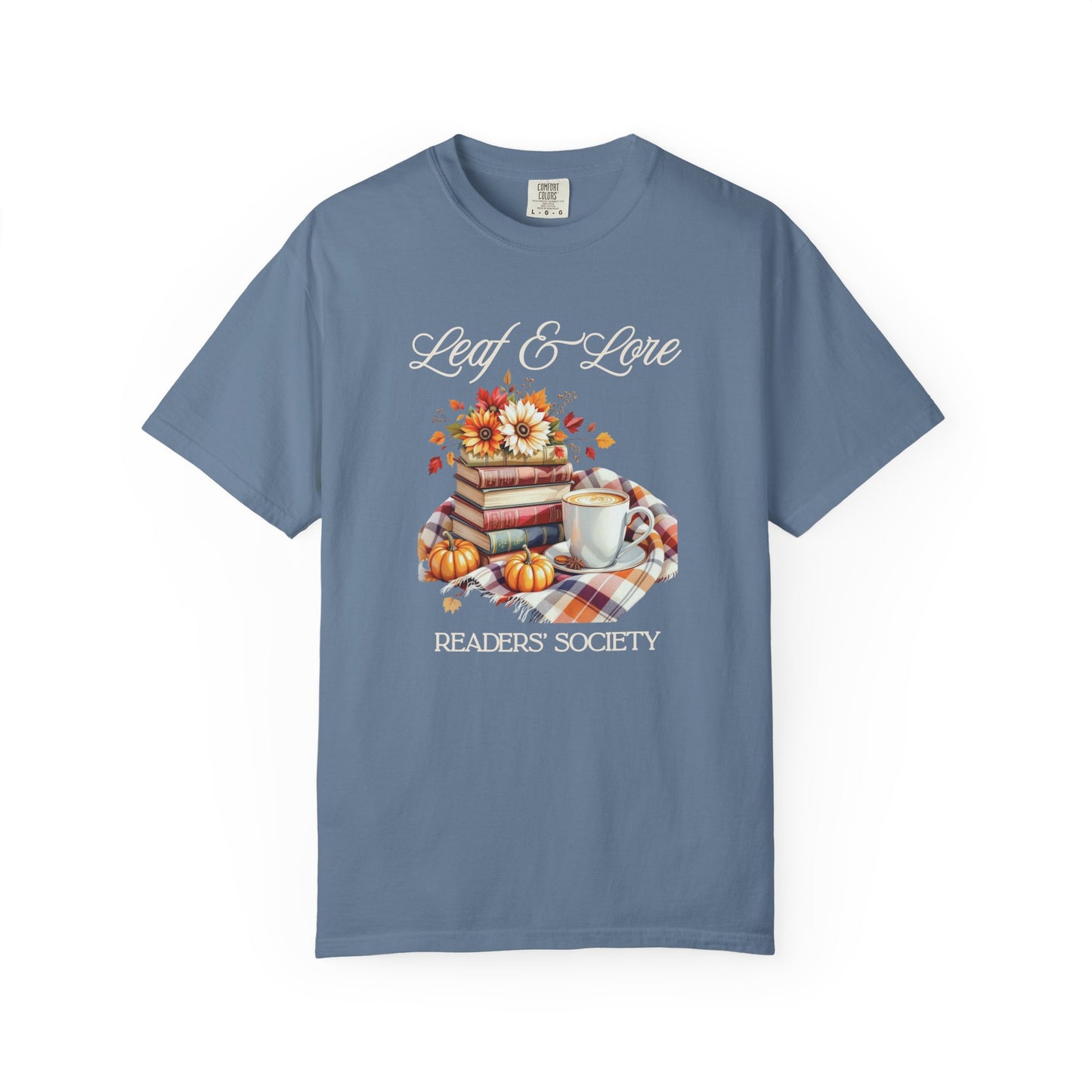Cozy Book Lover Tee Unisex T-shirt Literary Apparel Leaf and Lore Readers' Society Autumn Vibes Gift Comfort Colours Shirt